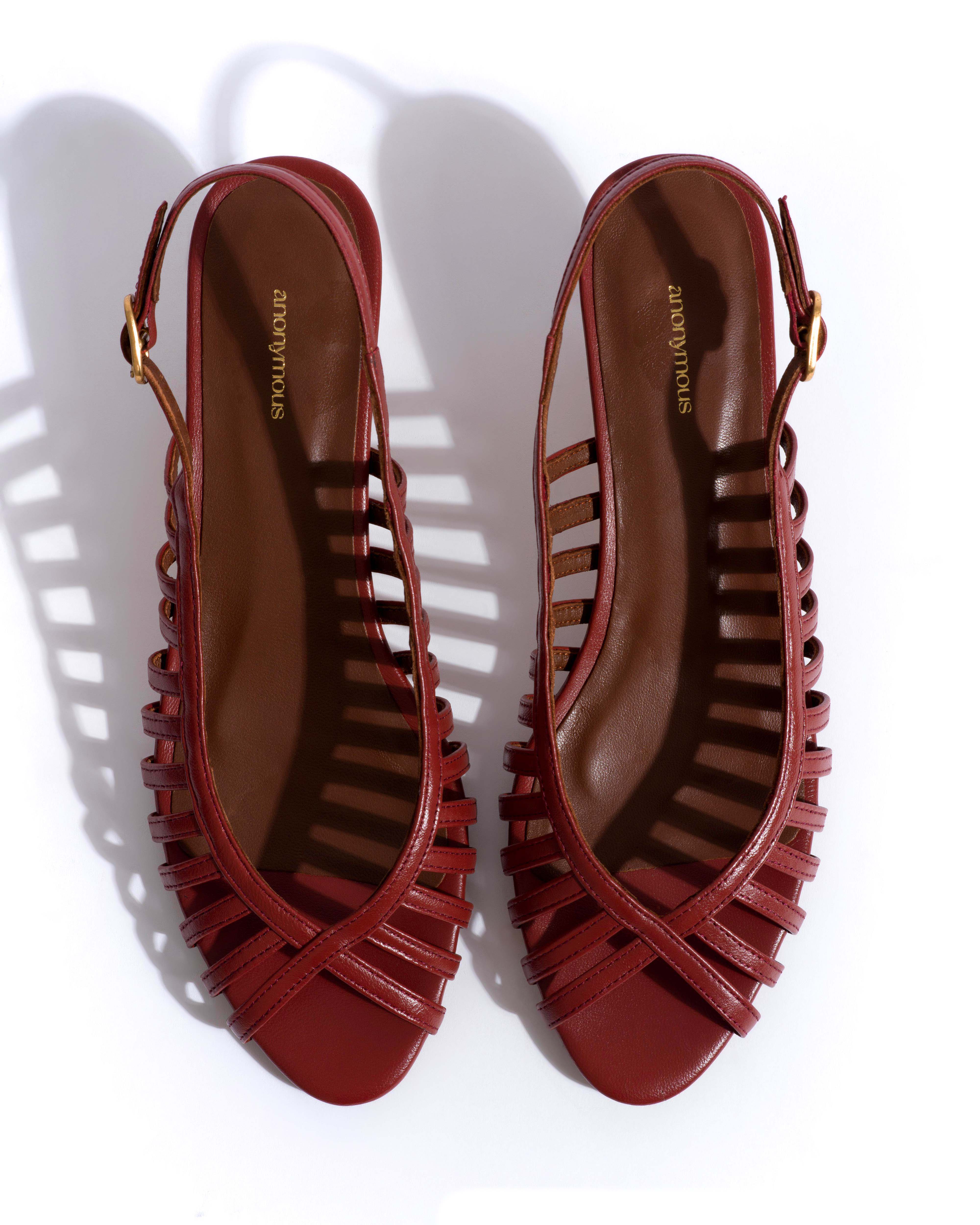 Carminho 40 stiletto Shiny lamb Terracotta