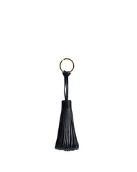 Katty fringe keyring Soft calf Black