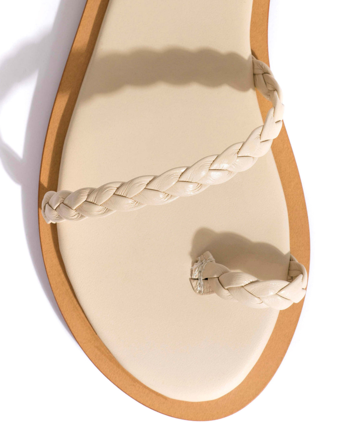 Cinca 10 hand-braided Hand-braided leather White sand