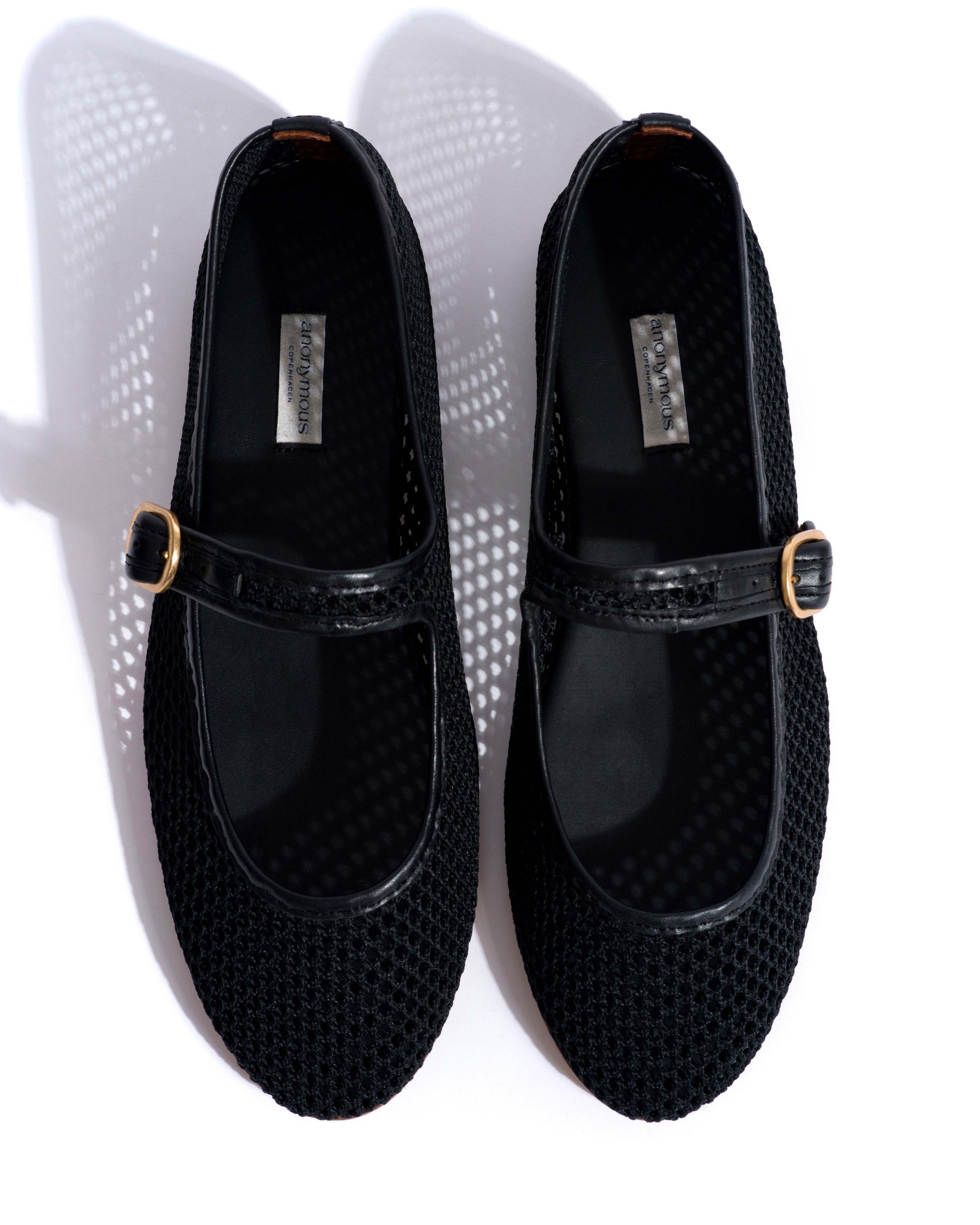 Lana netted mesh Shiny lamb & netted mesh Black - Anonymous Copenhagen Flat-loafers & ballerinas & pumps