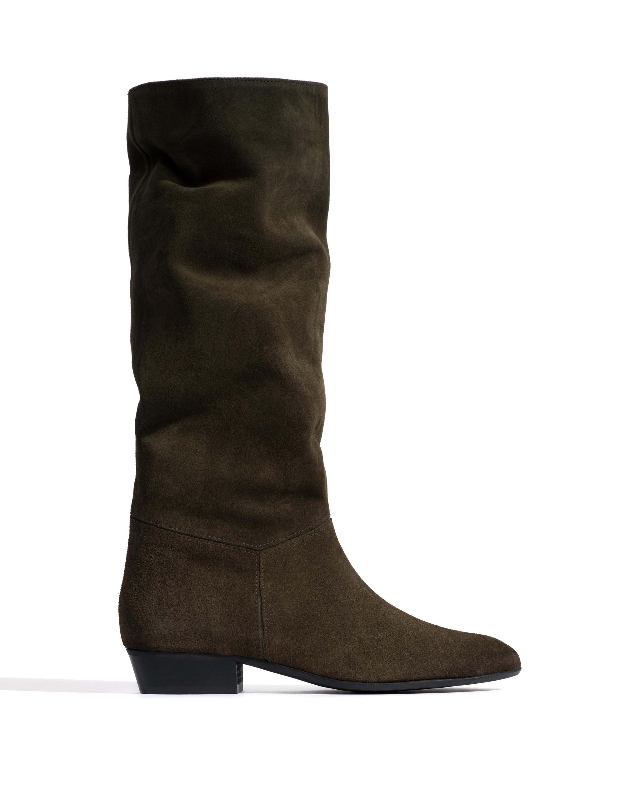 Jasmina 20 Calf suede & sleek leather Moss green