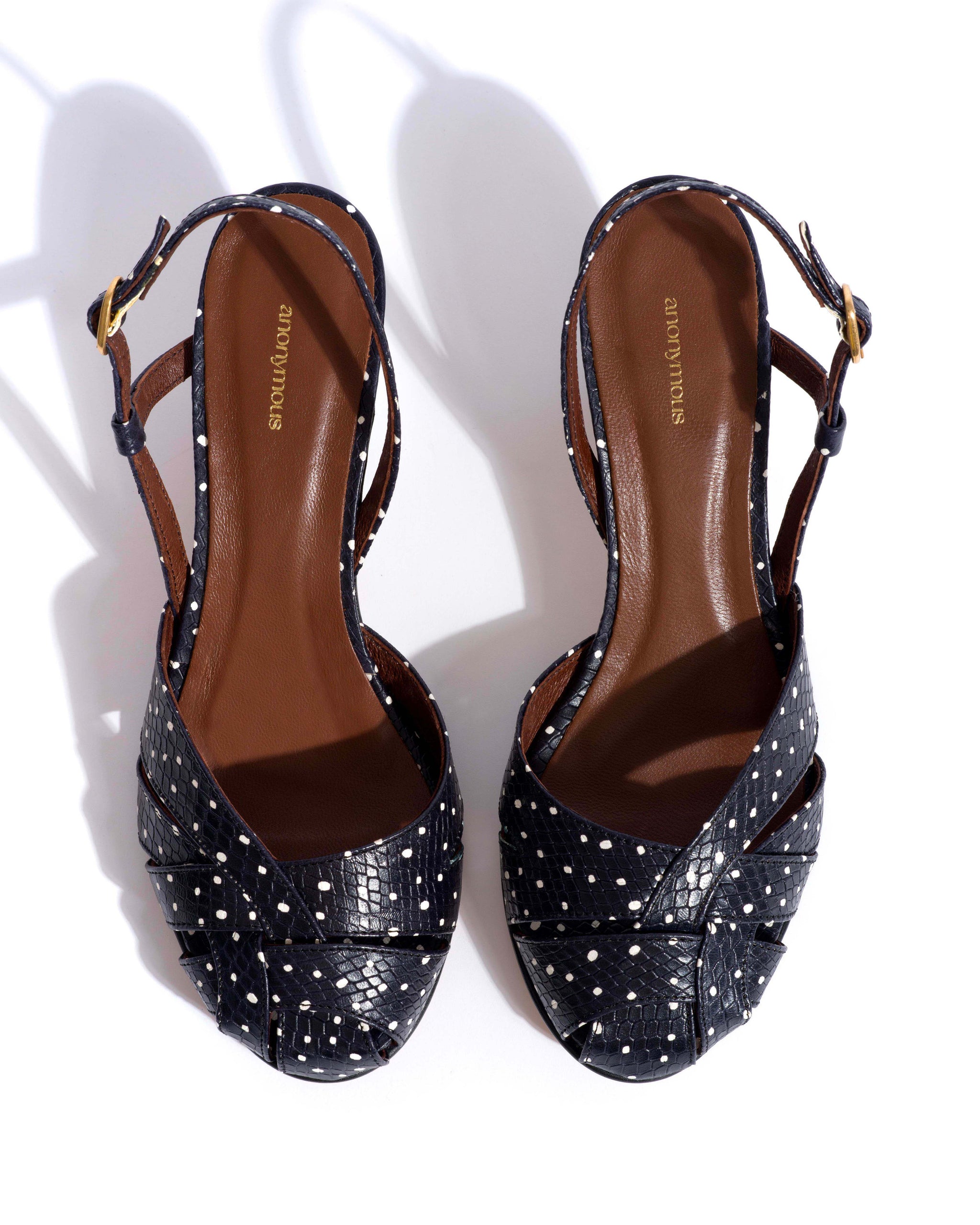 Banie 50 stiletto Spotted snake calf Midnight blue