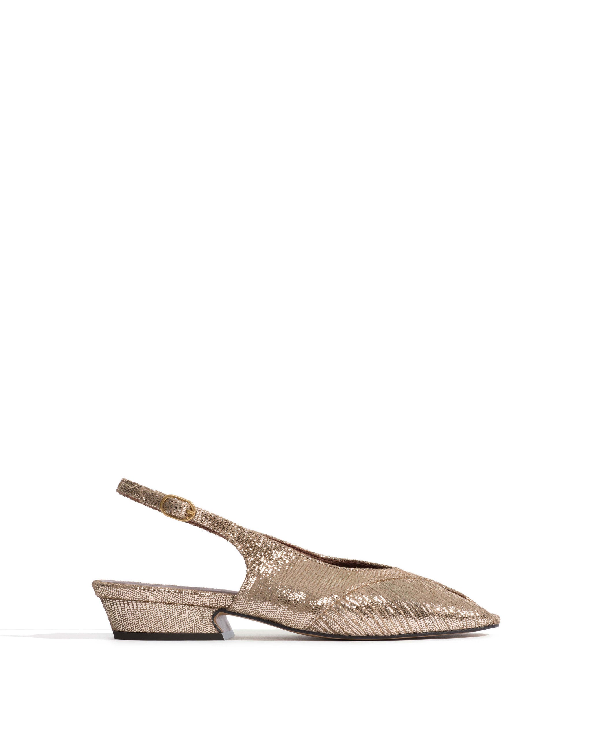 Cassandra 25 Lizard metallic goat Vintage champagne