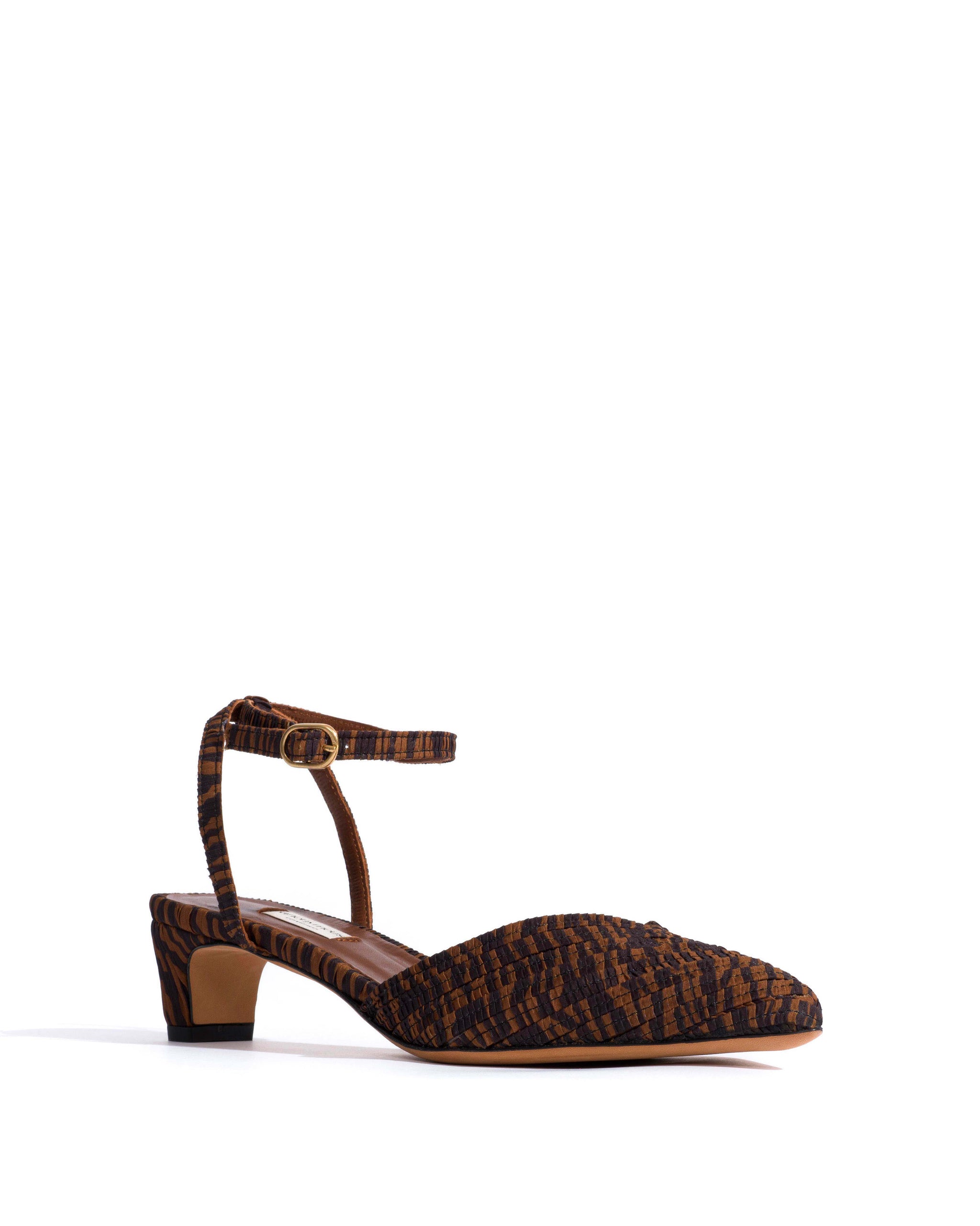 Givia 40 Pleated zebra Chocolate shades - Anonymous Copenhagen Heels
