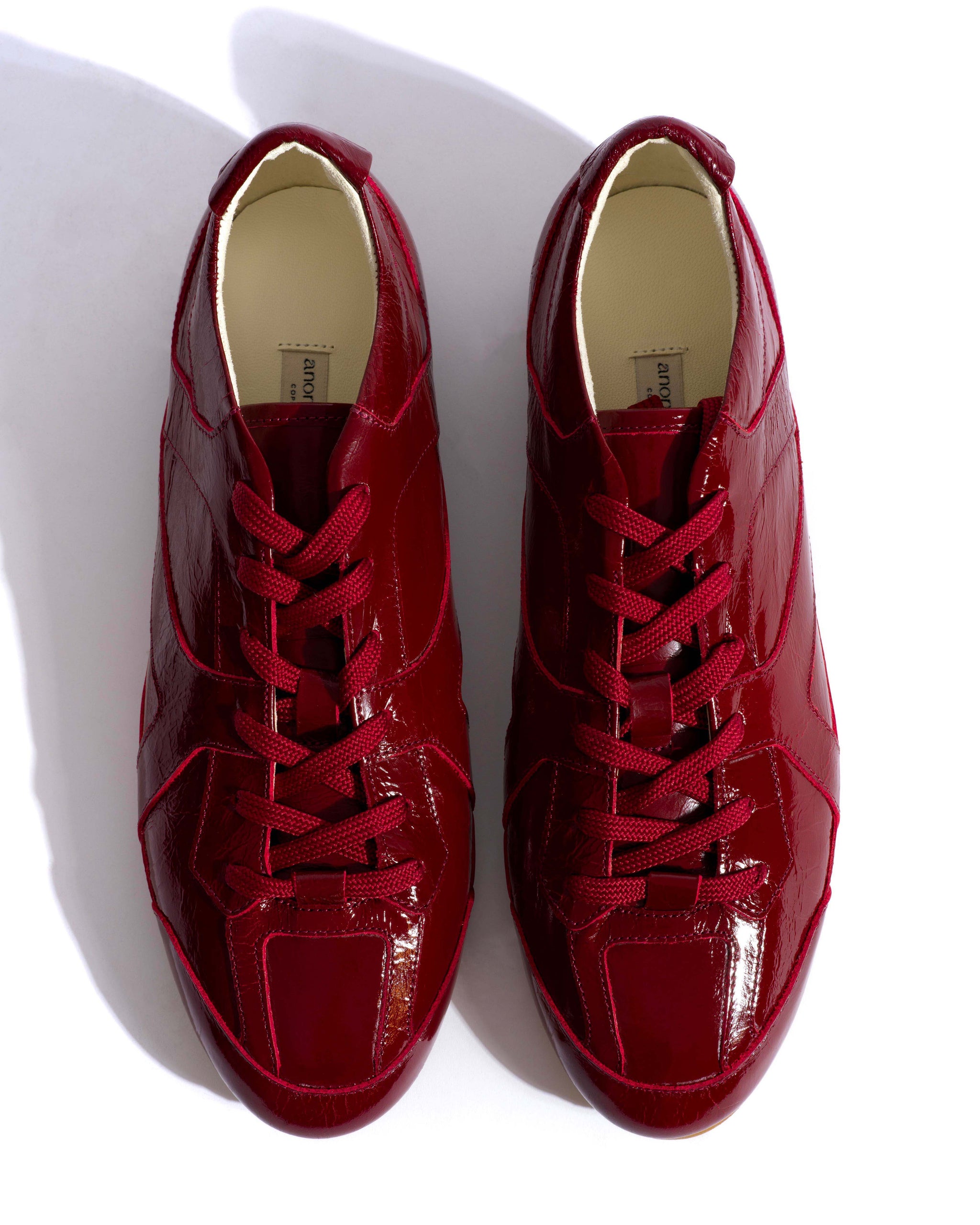 Sneakerina Crinkled polished goat Pomegranate - Anonymous Copenhagen Sneakers