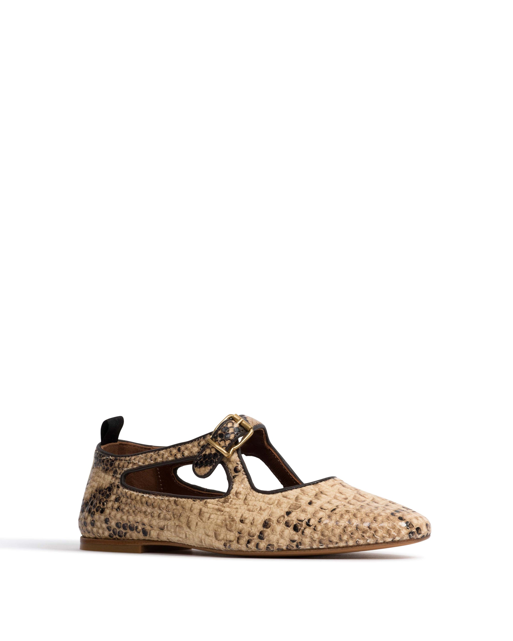 Praise Snake calf Natural sand - Anonymous Copenhagen Flat-loafers & ballerinas & pumps