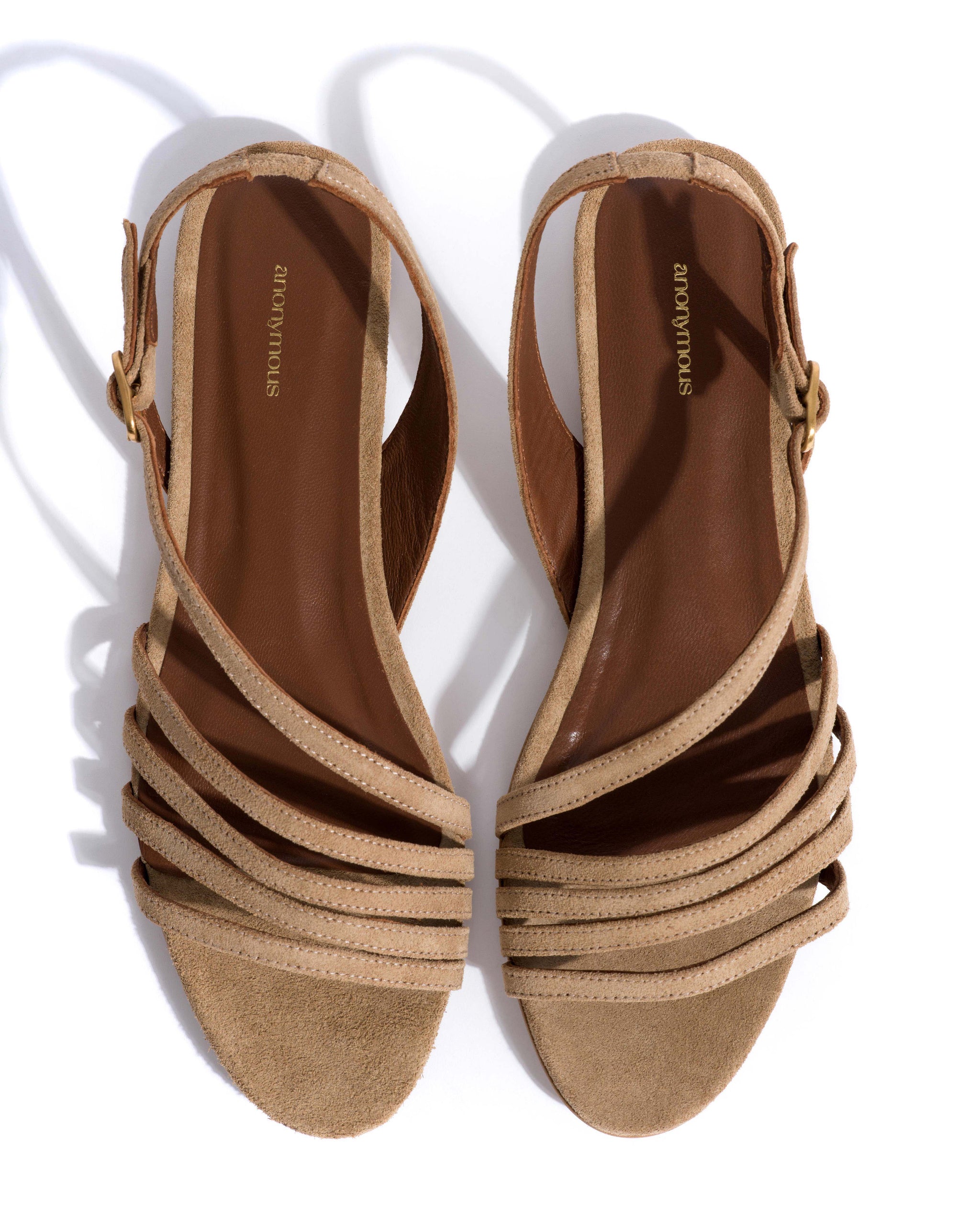 Naia 10 Calf suede Scirocco - Anonymous Copenhagen Flat sandals