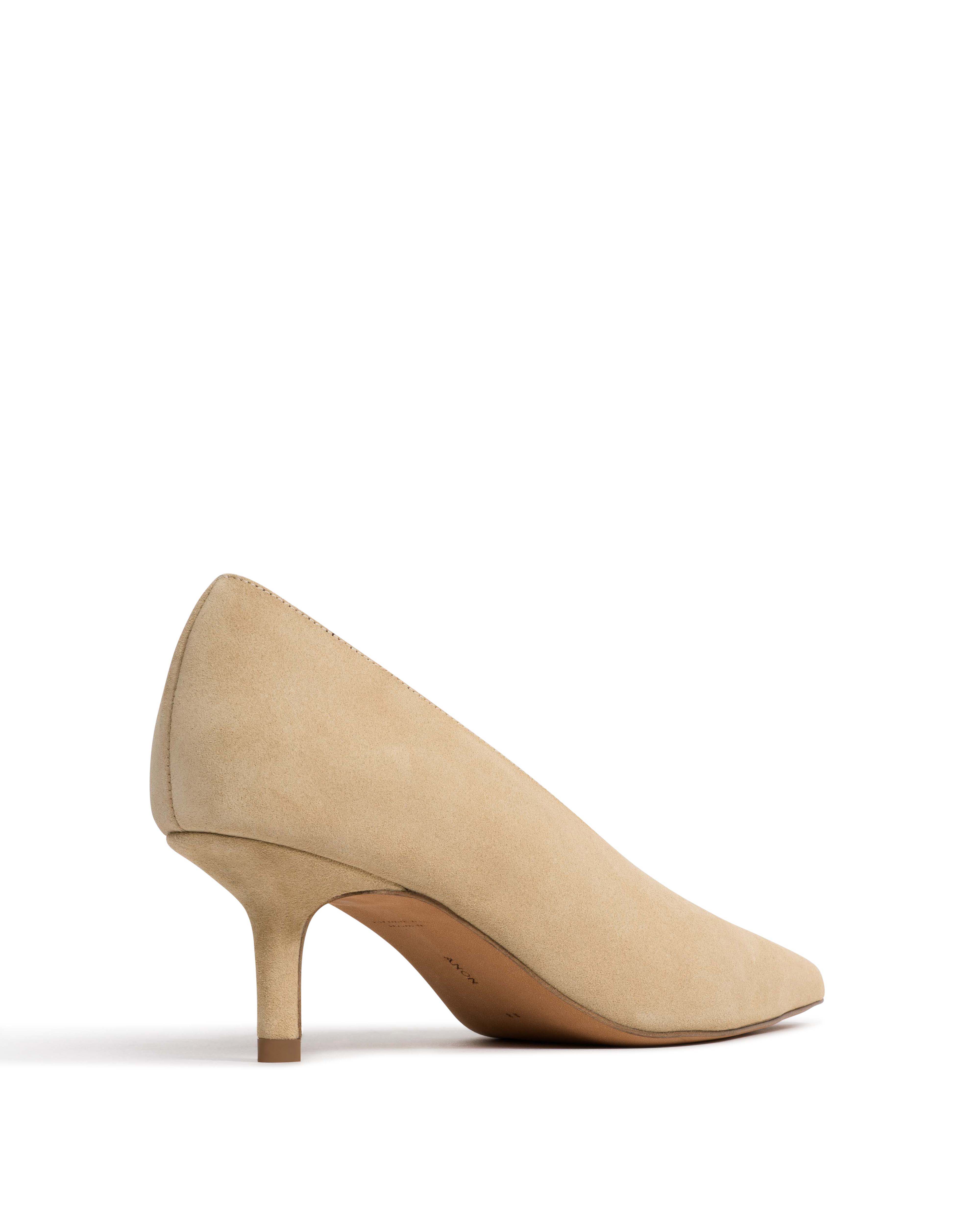Phia 55 pin Calf suede Creamy sand