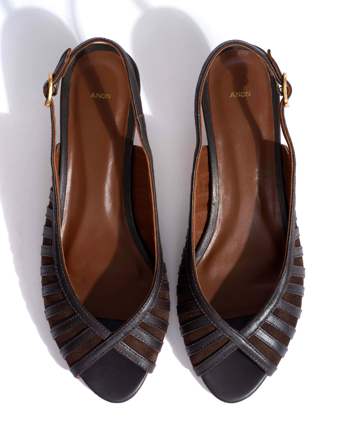 Carminho 40 suede Shiny lamb & suede leather Espresso brown & coffee brown