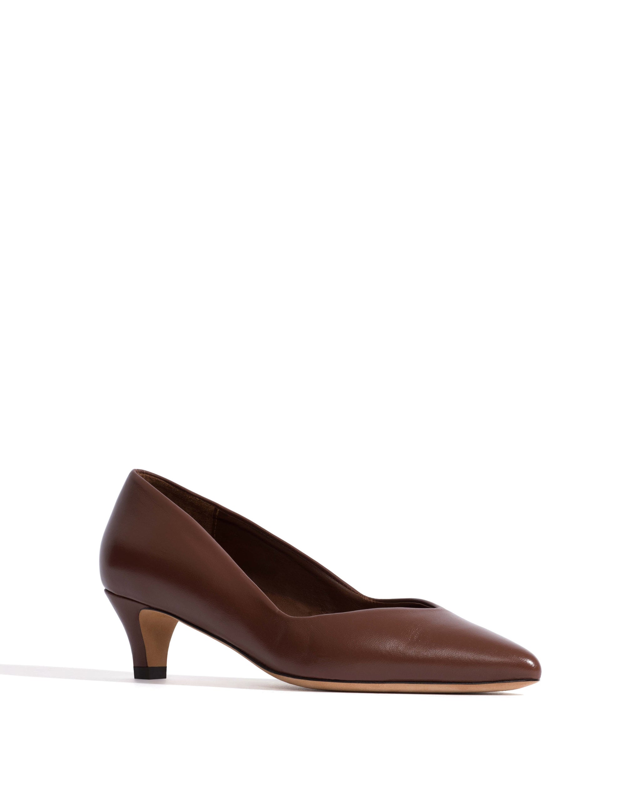 Trini 40 stiletto Shiny lamb Chocolate