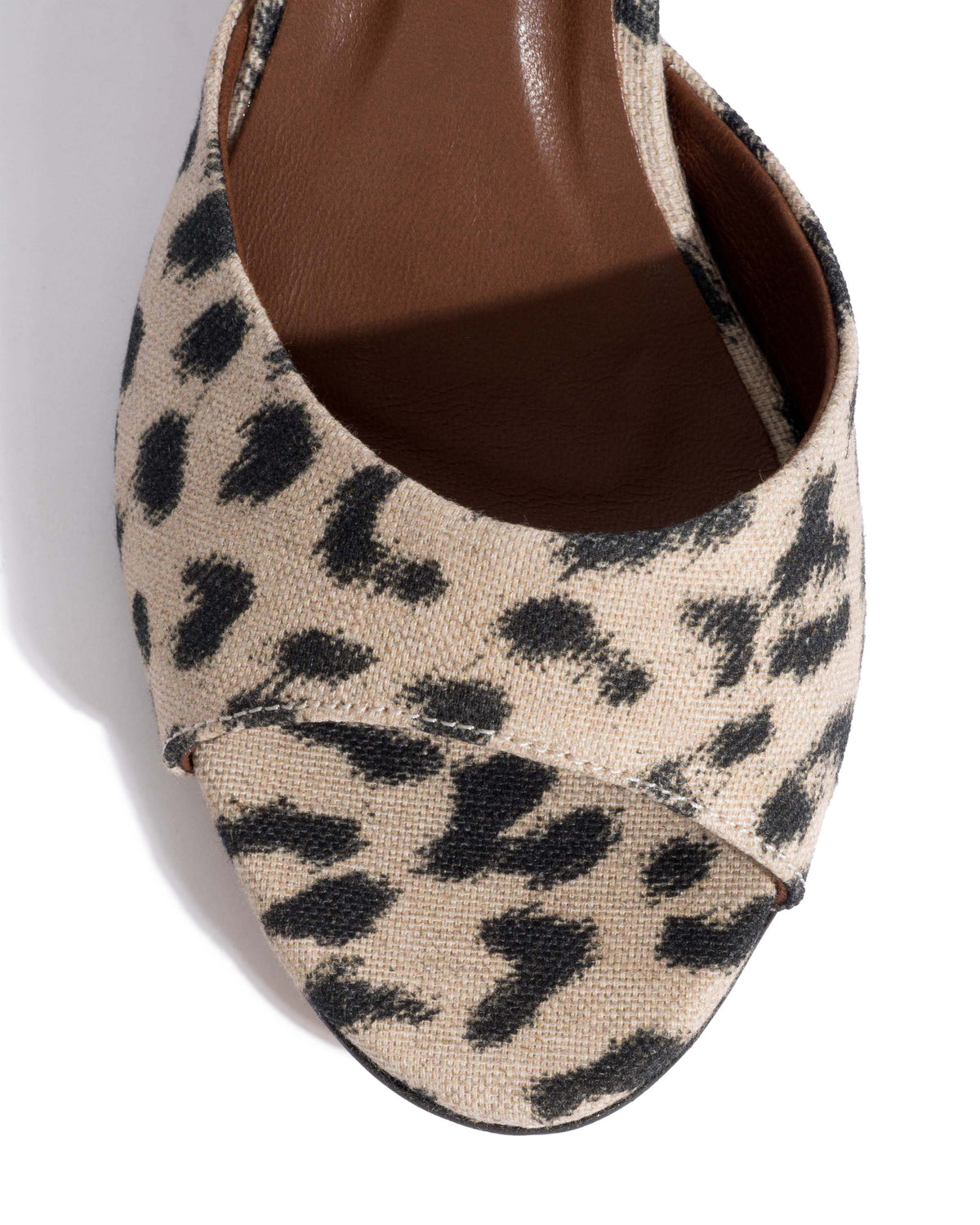 Jolie 55 Natural cotton-linen Leopard