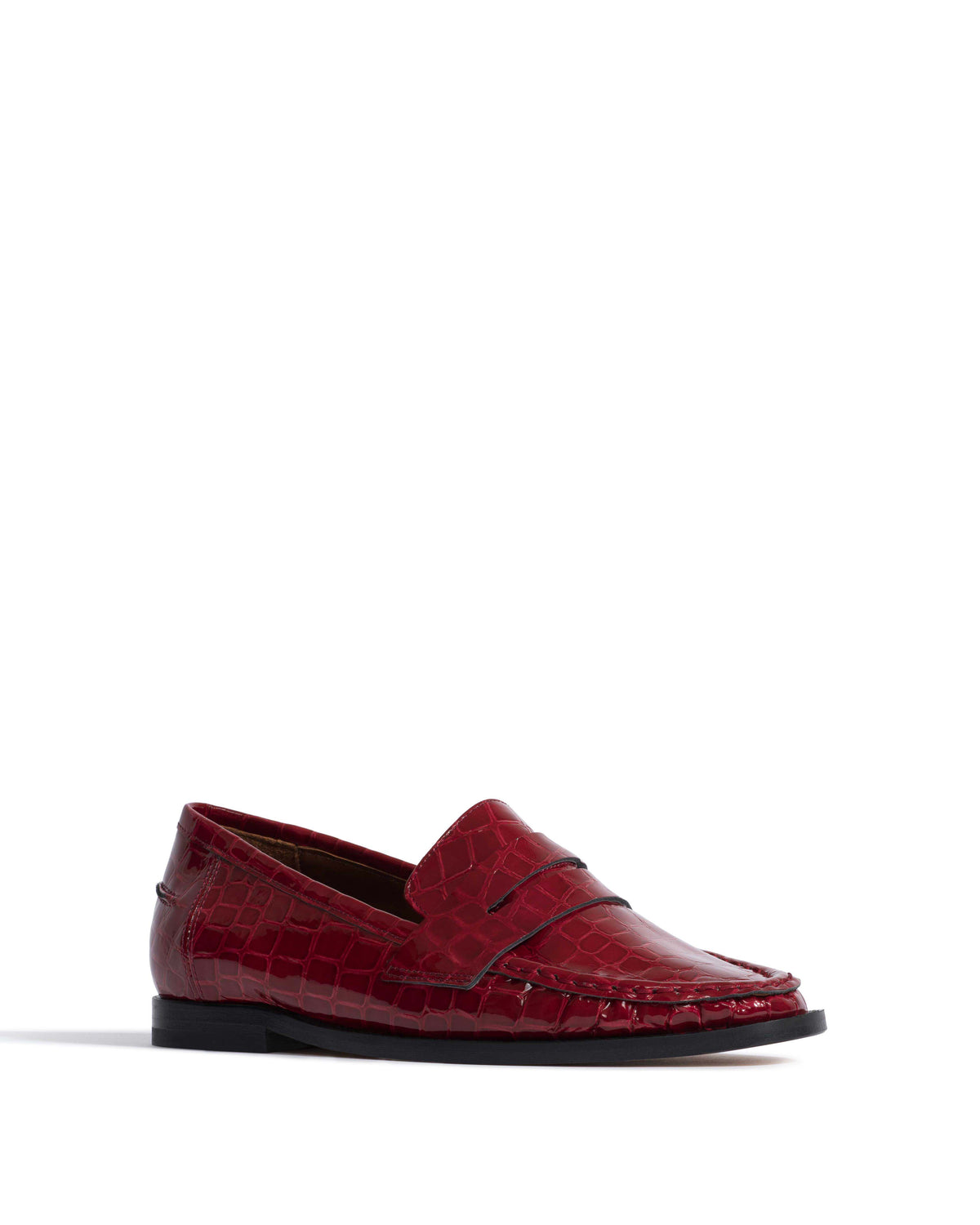 Jesha Polished croco calf Pomegranate