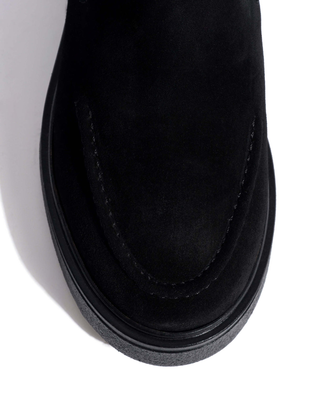 Kikie flat platform Calf suede & sole Black & black