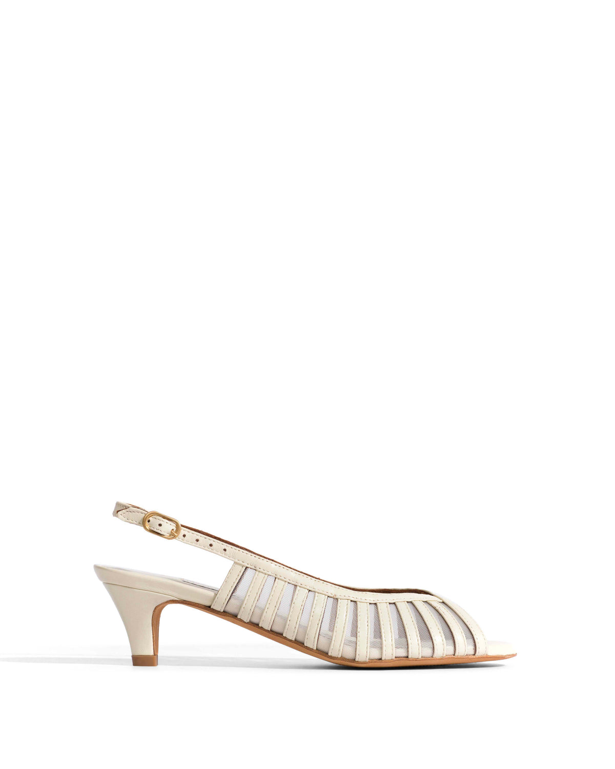 Carminho 40 mesh Shiny lamb & mesh White sand