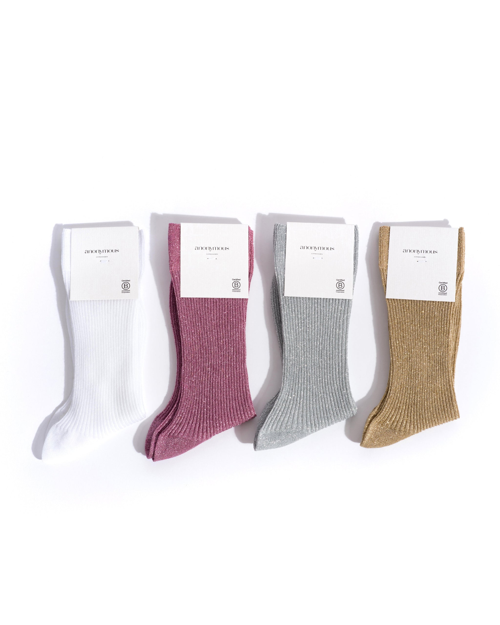 Noa glitter socks 52% nylon 48% polyester Silver - Anonymous Copenhagen Socks
