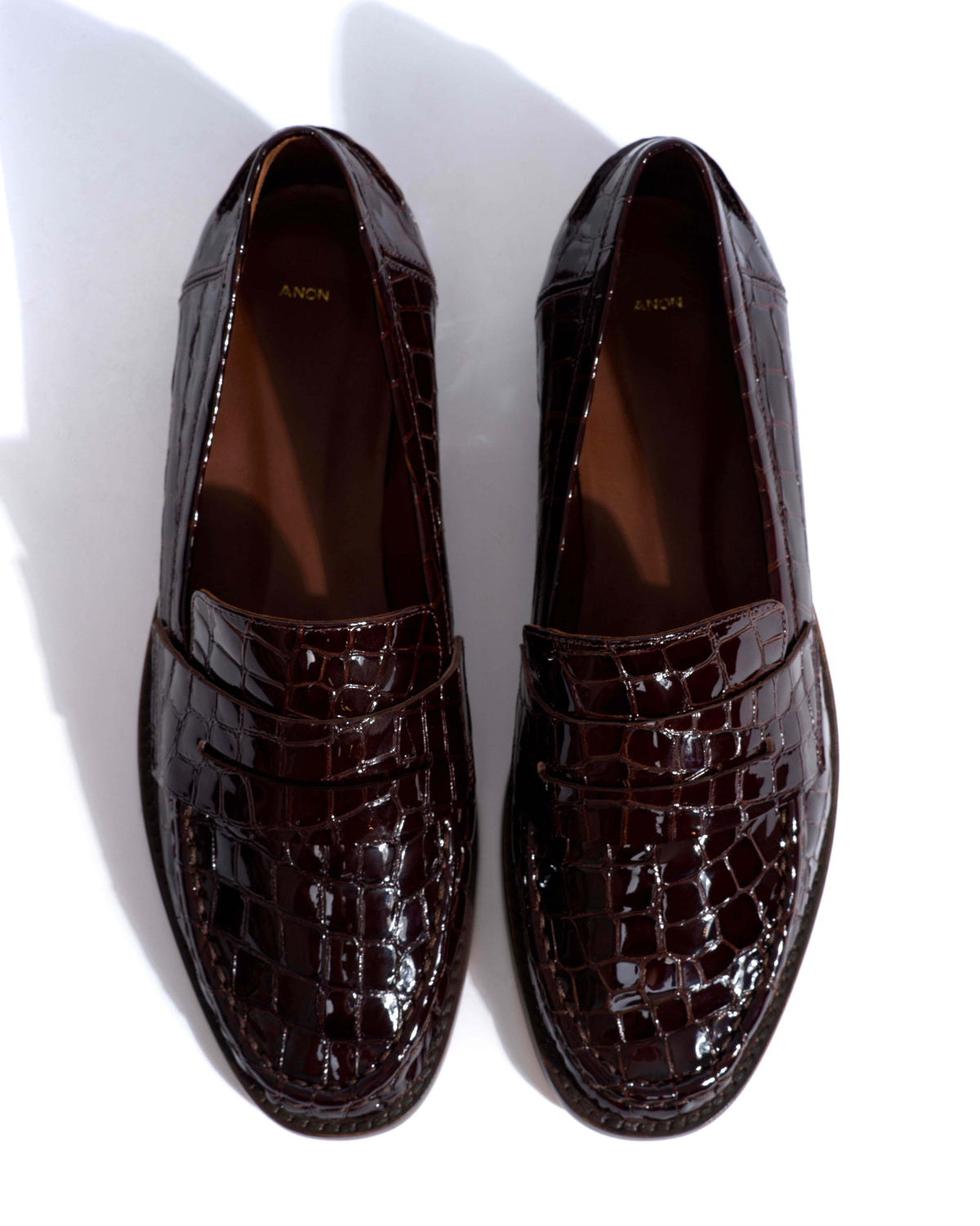 Jesha Polished croco calf Coffee brown