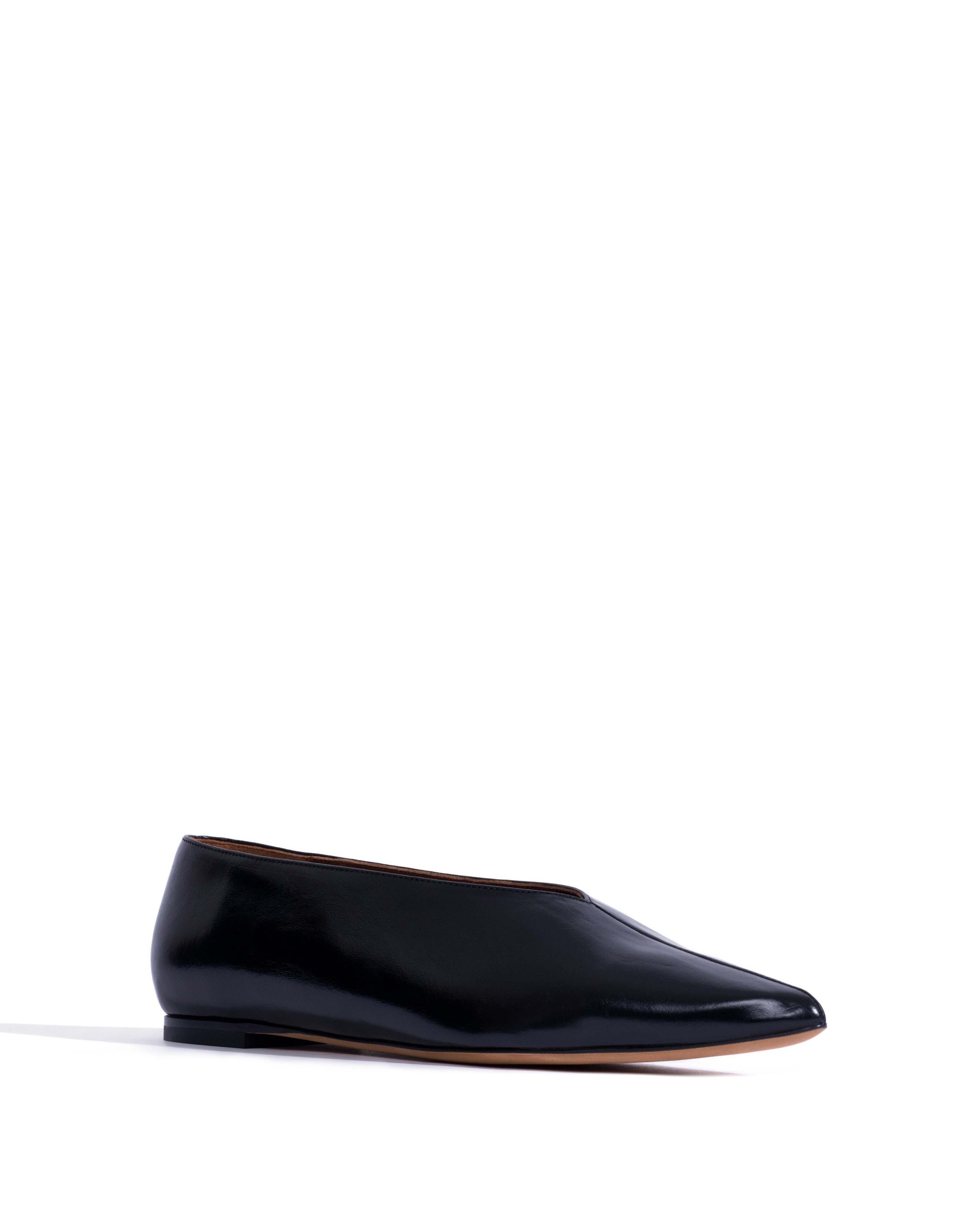 Phia 10 Crinkled polished goat Black - Anonymous Copenhagen Flat sandals