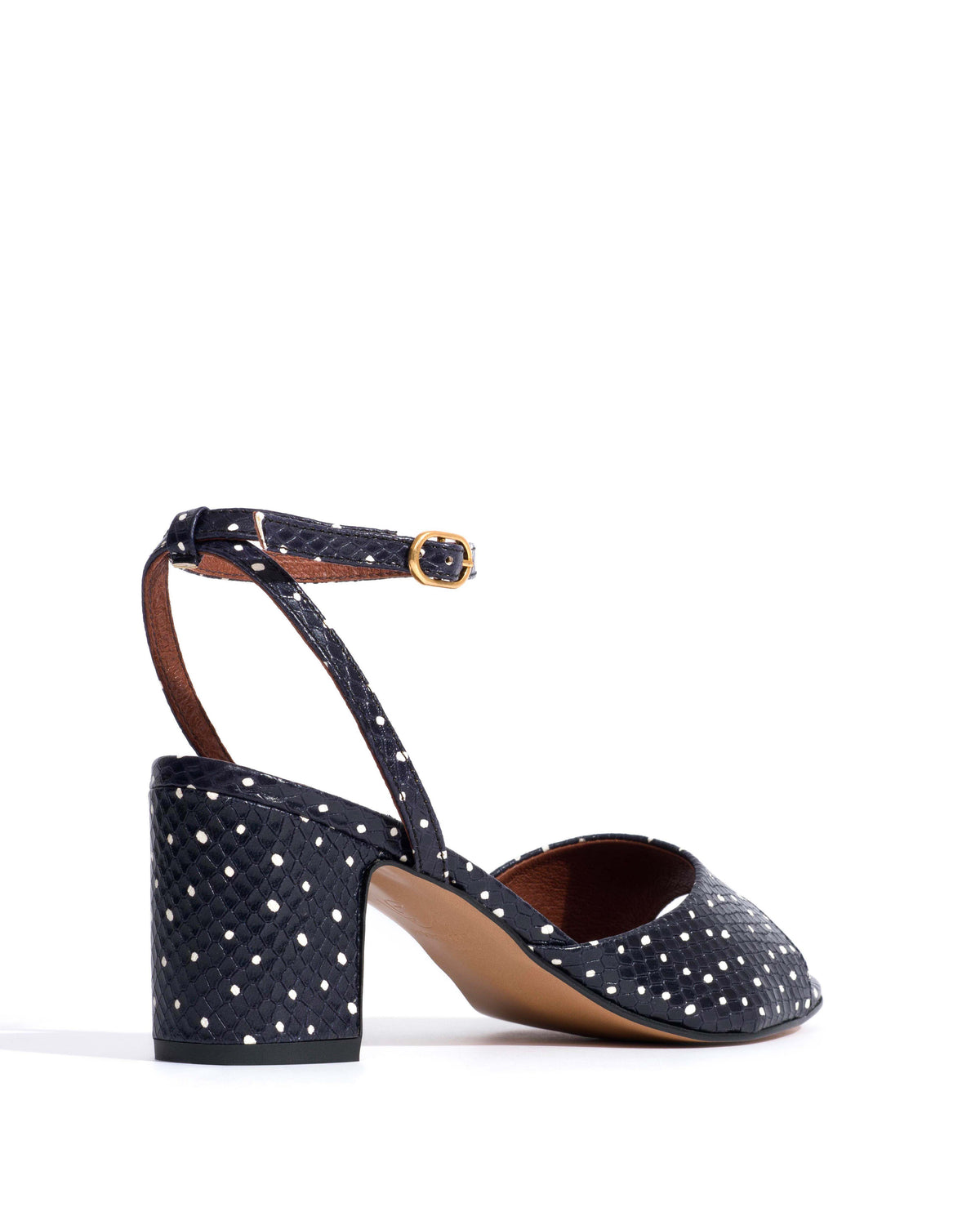 Jolie 55 Spotted snake calf Midnight blue