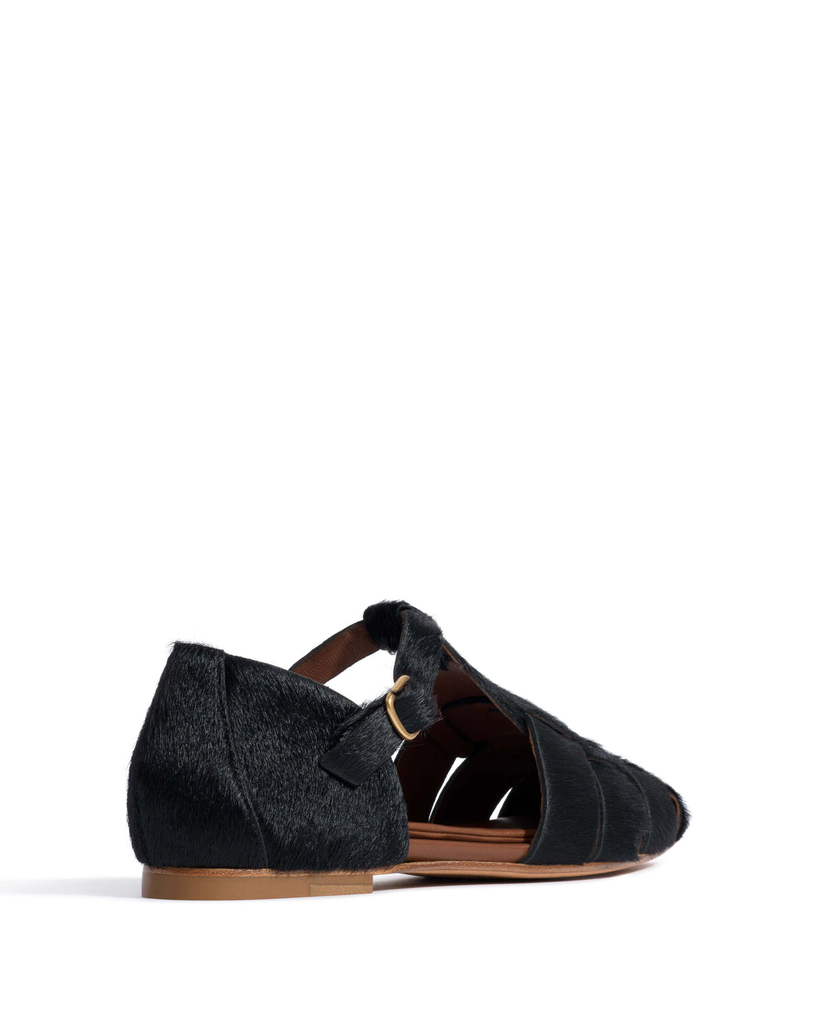 Lain flats Calf hair Black