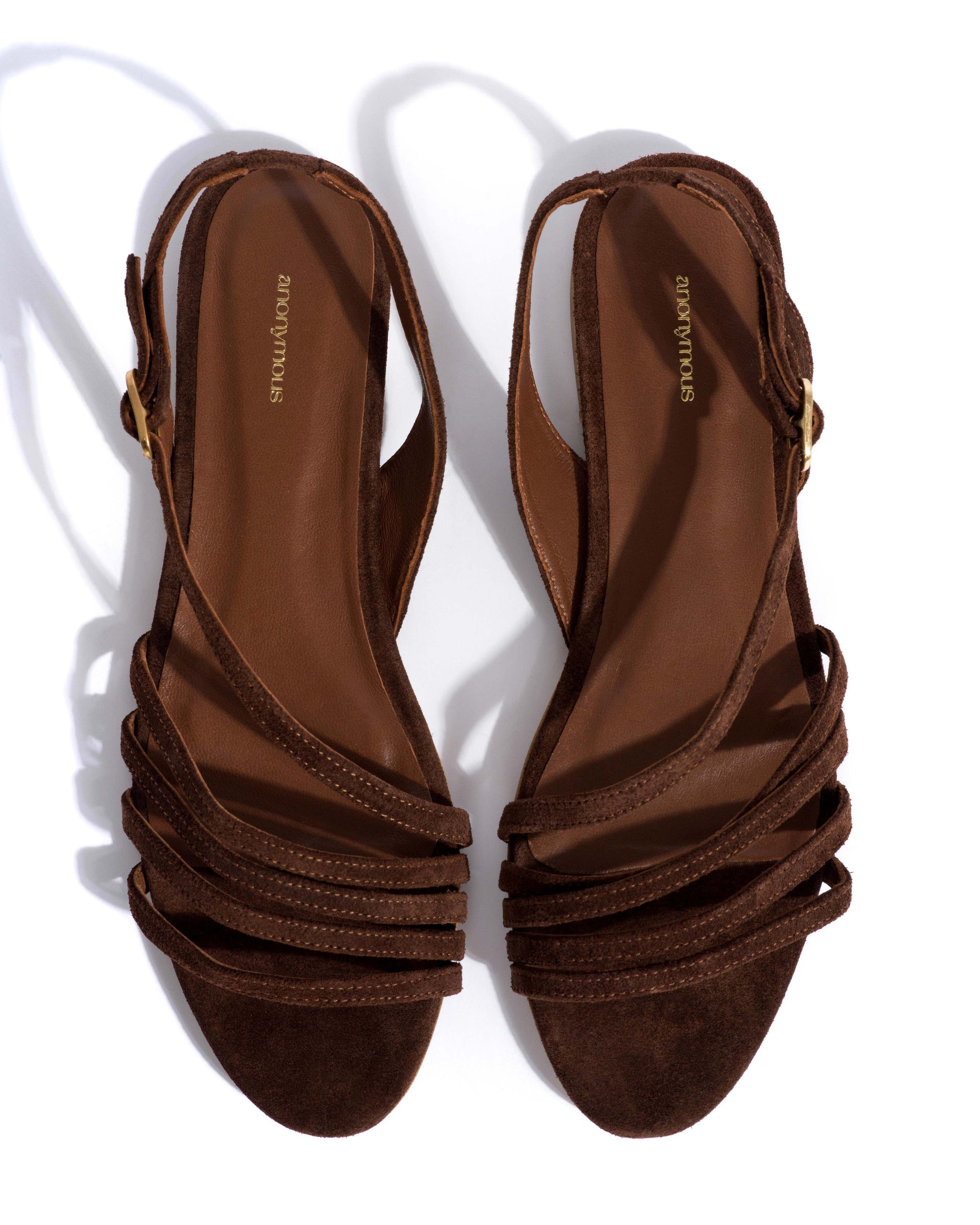 Naia 10 Calf suede Chocolate - Anonymous Copenhagen Flat sandals