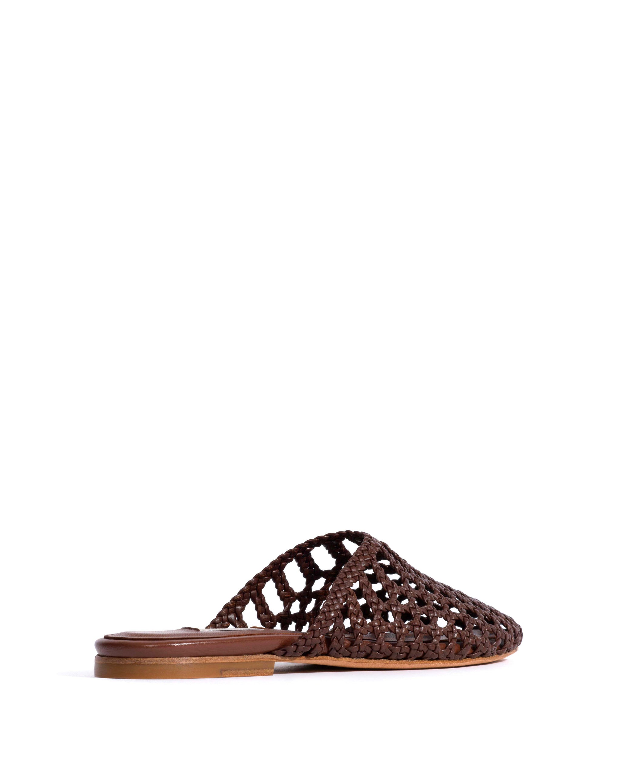 Sabrina 10 hand-braided leather Chocolate -