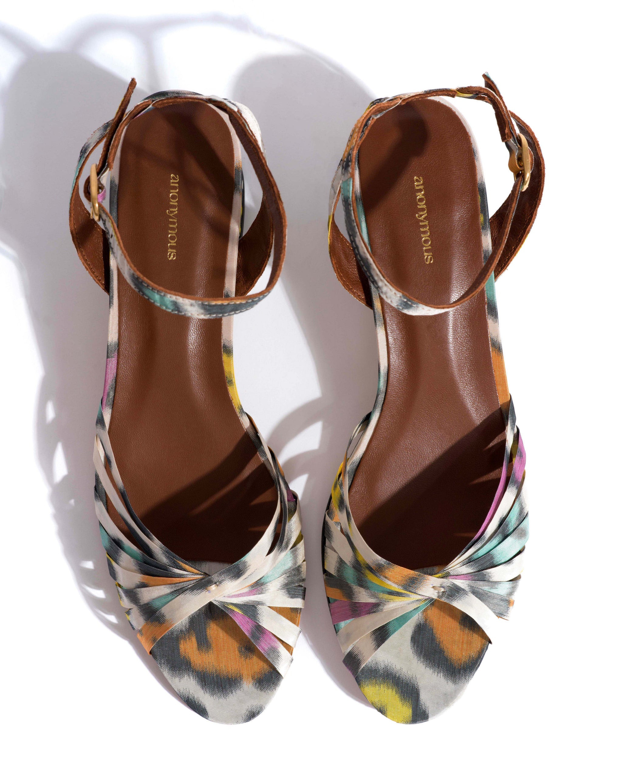 Margriet Satin print Multicolor leopard - Anonymous Copenhagen Heels