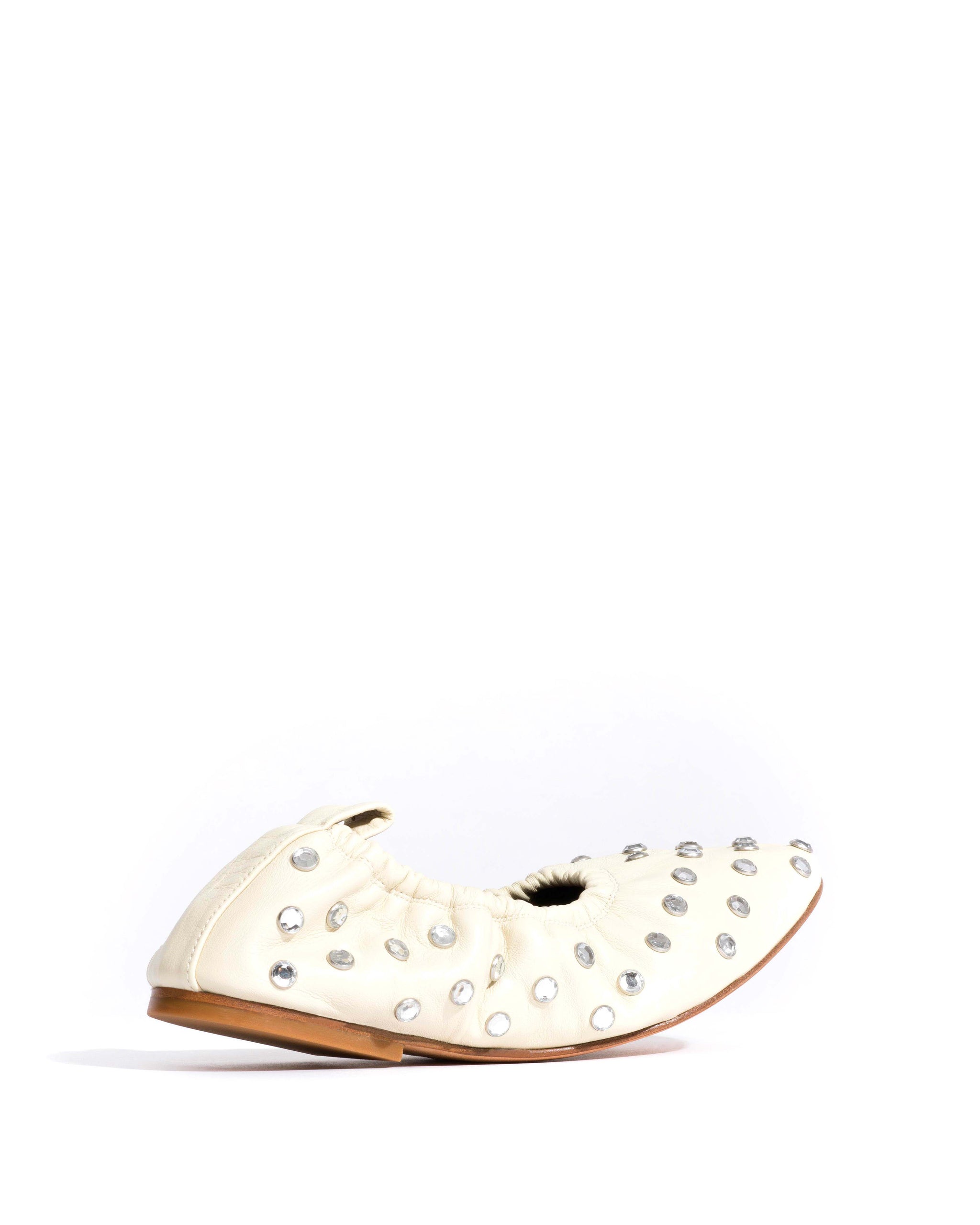 Mirelda crystals Silky lamb White sand - Anonymous Copenhagen Flat-loafers & ballerinas & pumps