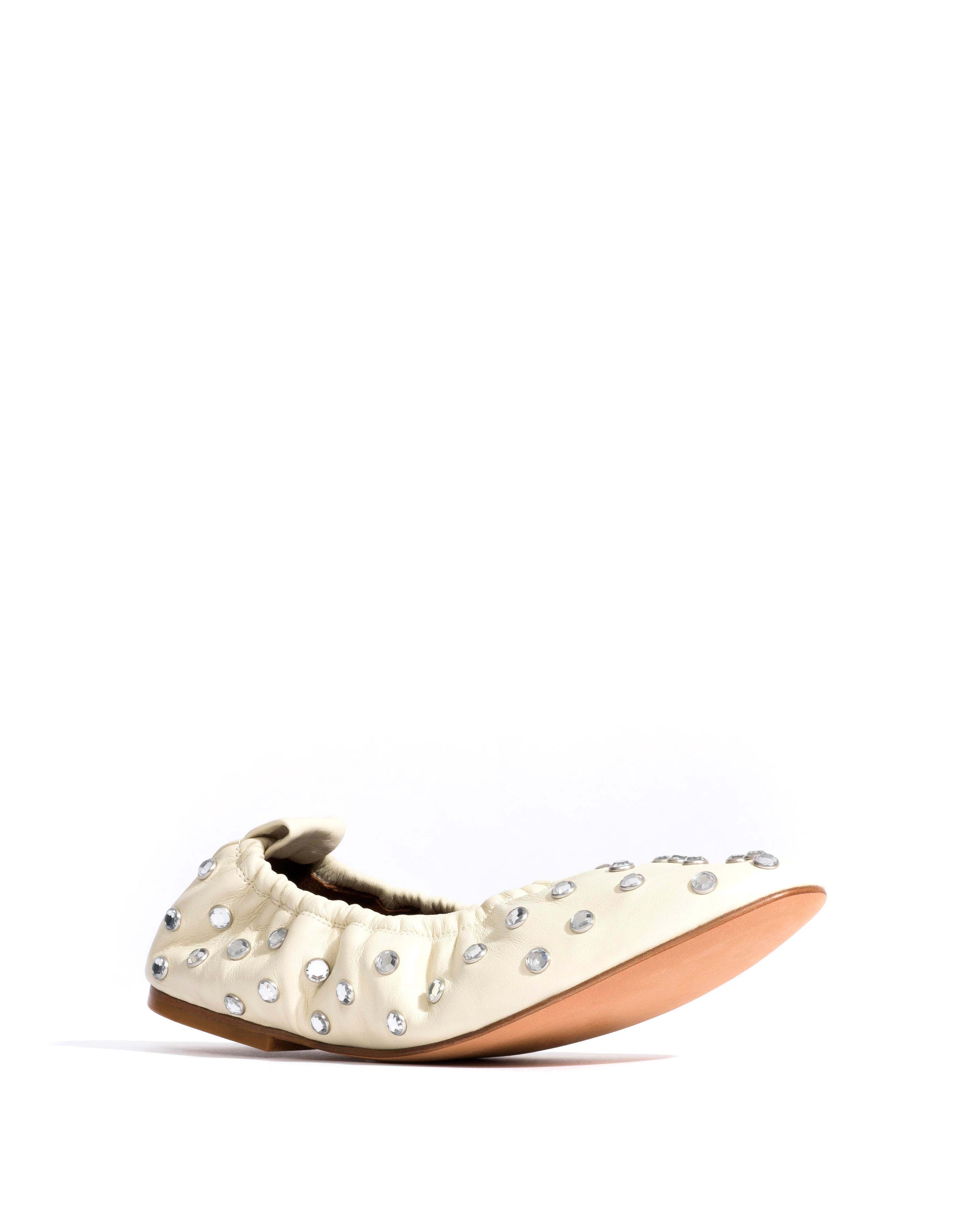 Mirelda crystals Silky lamb White sand - Anonymous Copenhagen Flat-loafers & ballerinas & pumps