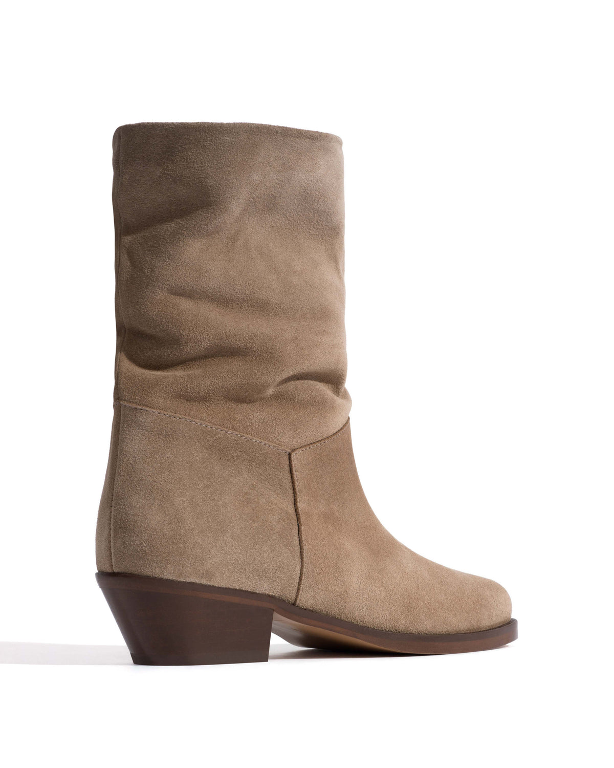 Patricia Calf suede & sleek leather Mushroom