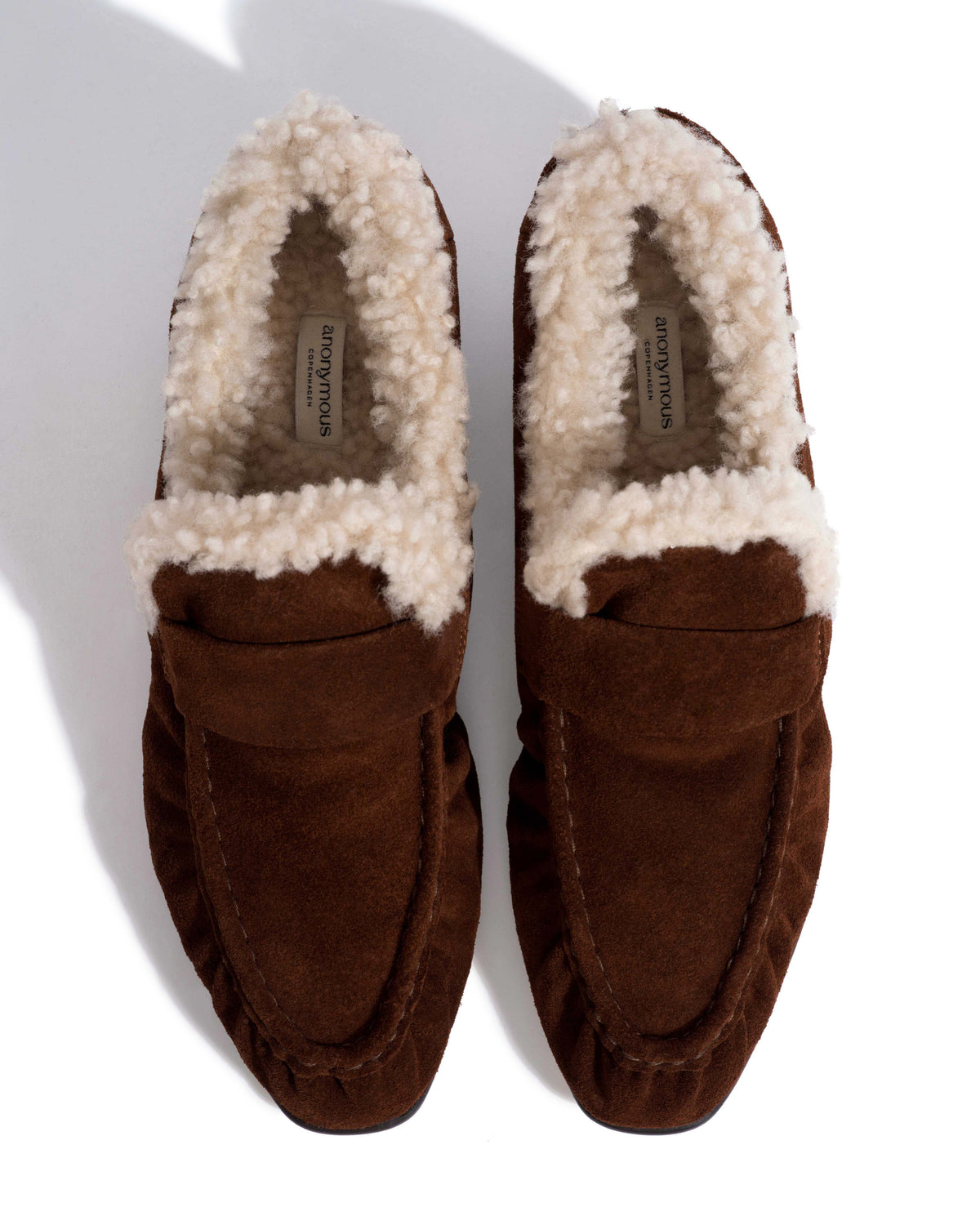 Nigel lamb shearling Calf suede & lamb shearling Chocolate & natural