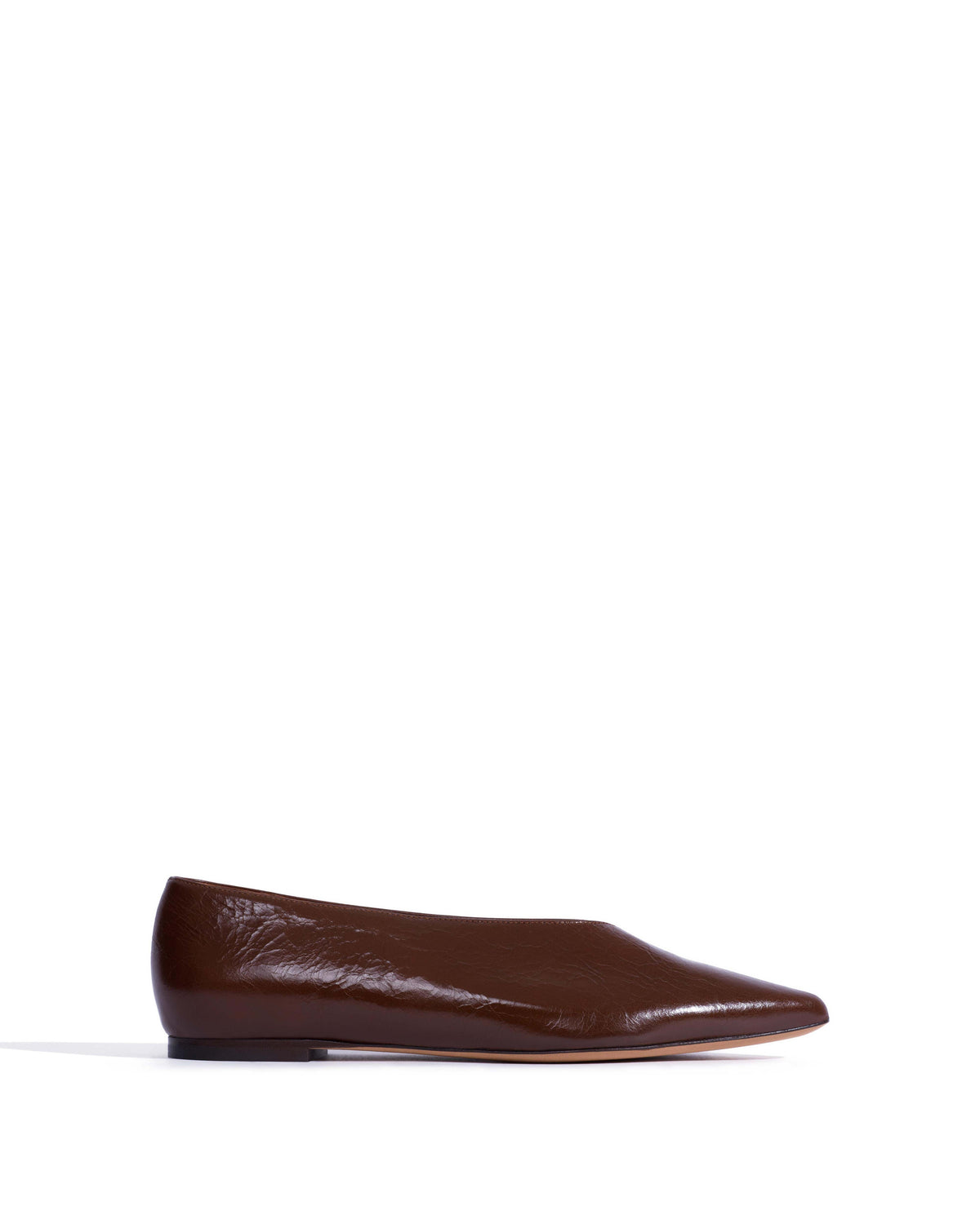 Phia 10 Crinkled polished goat Caramel brown