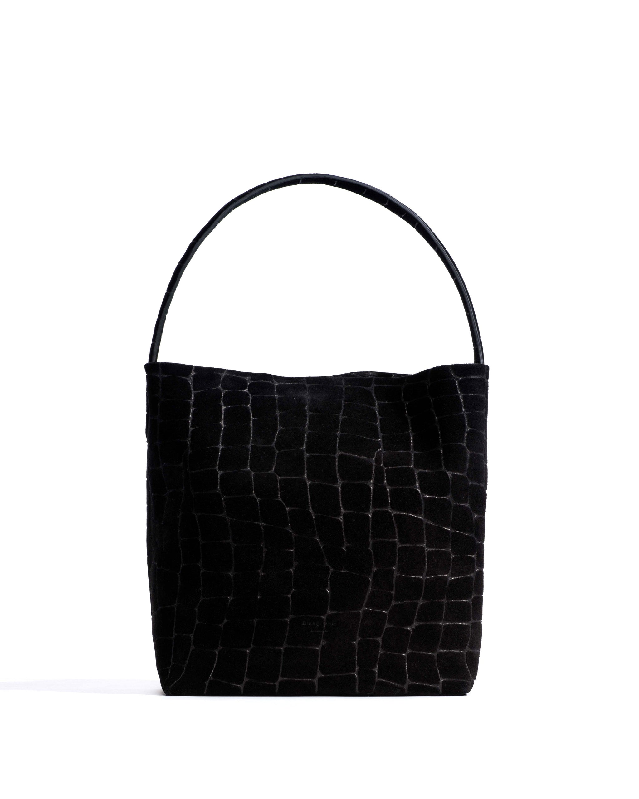Versa everyday bag Croco calf suede Black - Anonymous Copenhagen Bags