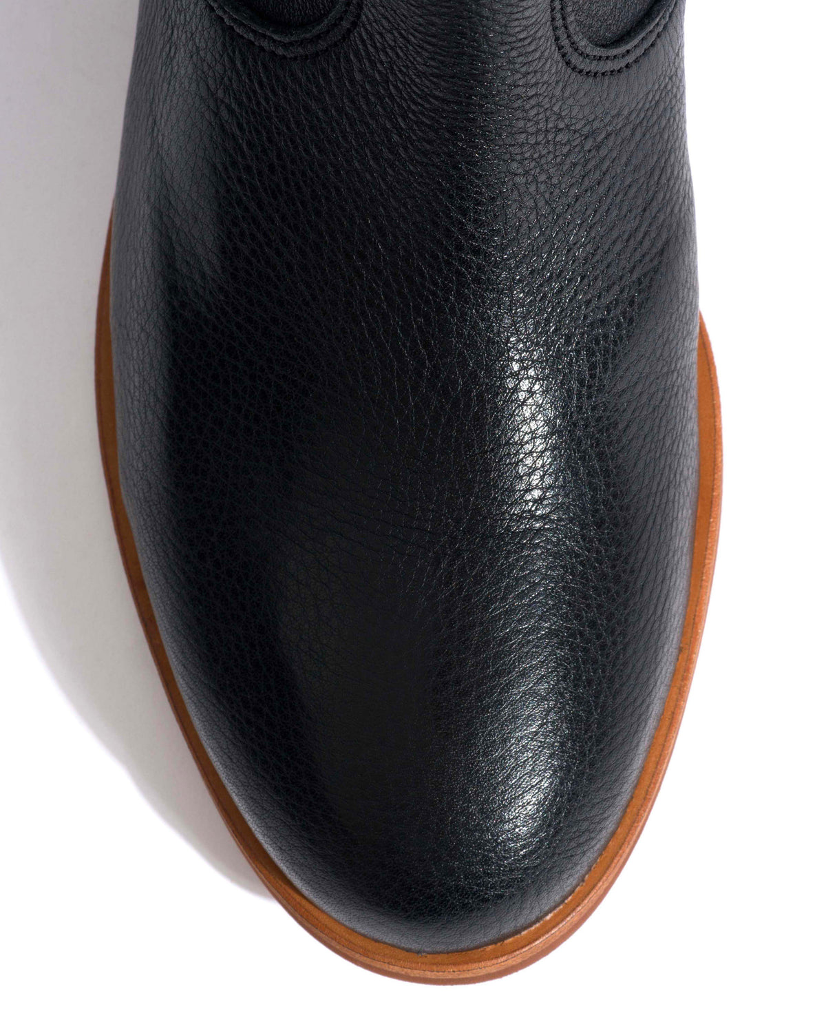 Monja Natural grain soft calf Black