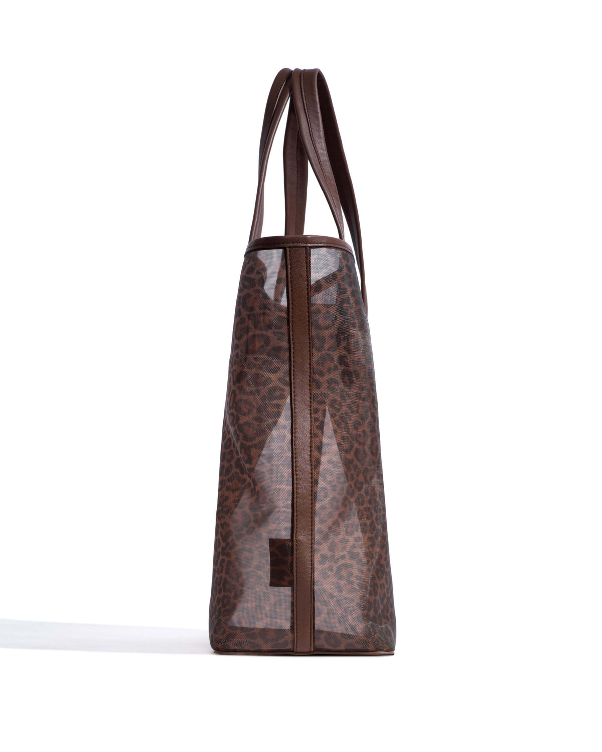 Ruba shopper mesh Shiny lamb & mesh Chocolate & leopard