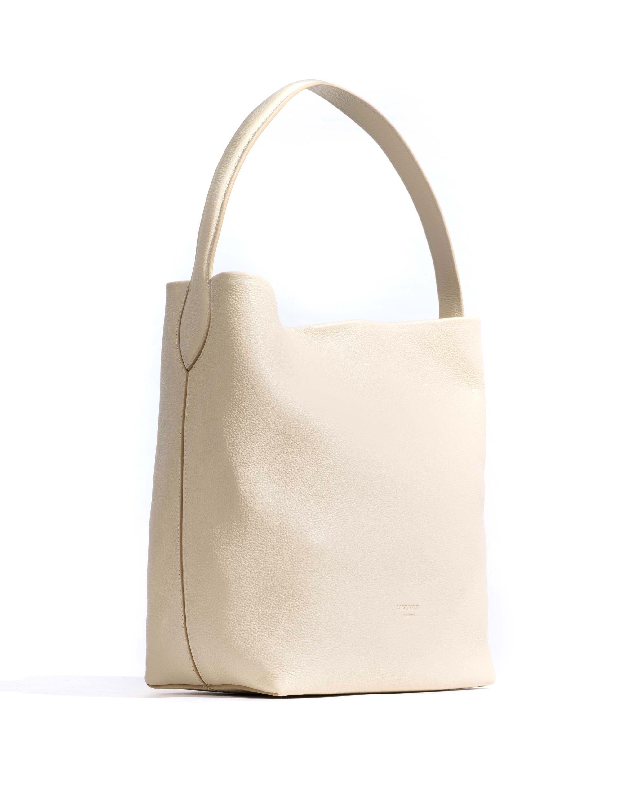 Versa everyday bag Pebbled soft calf White sand - Anonymous Copenhagen Bags