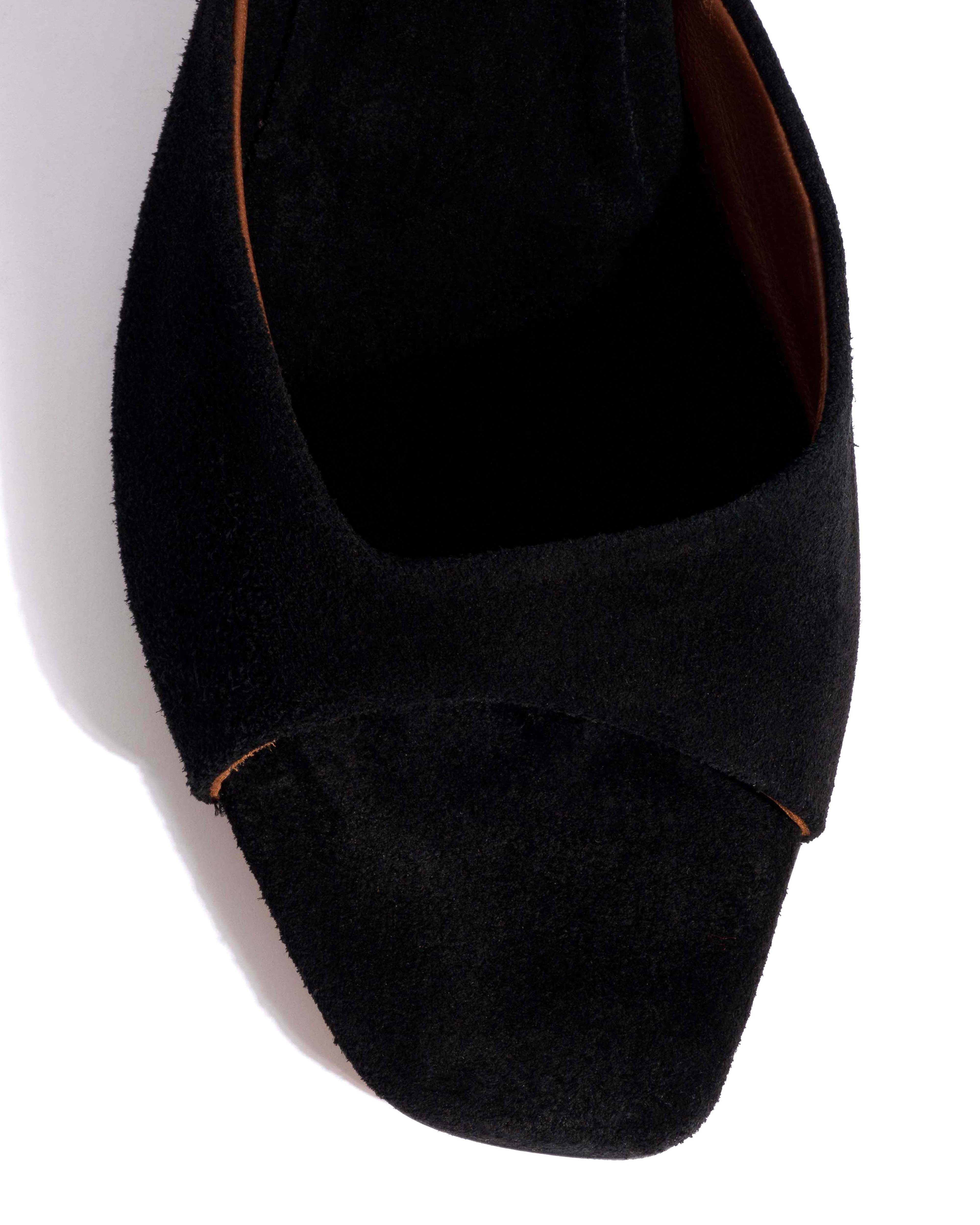 Mazy 55 Calf suede Black