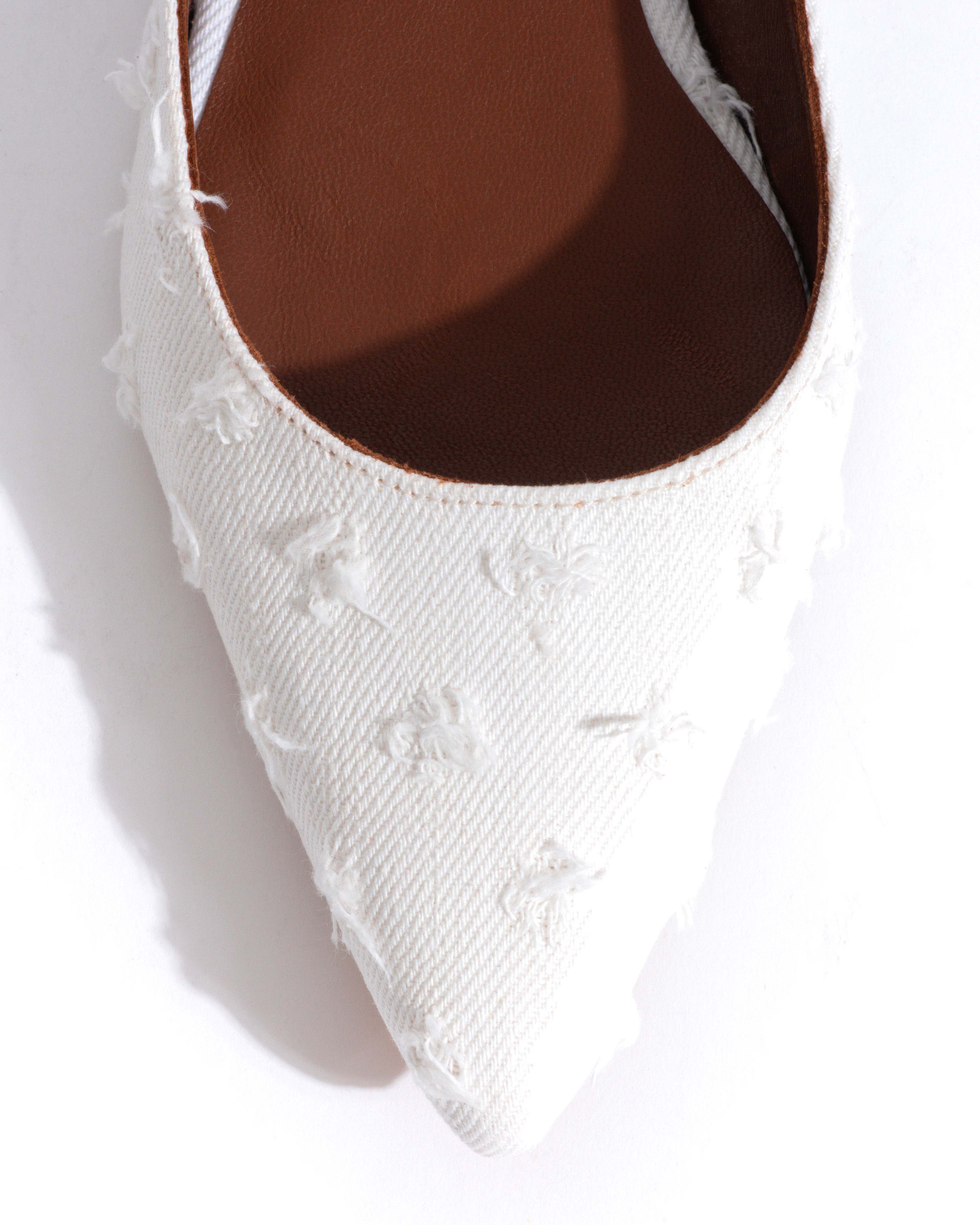 Fifi Denim Distressed washed white