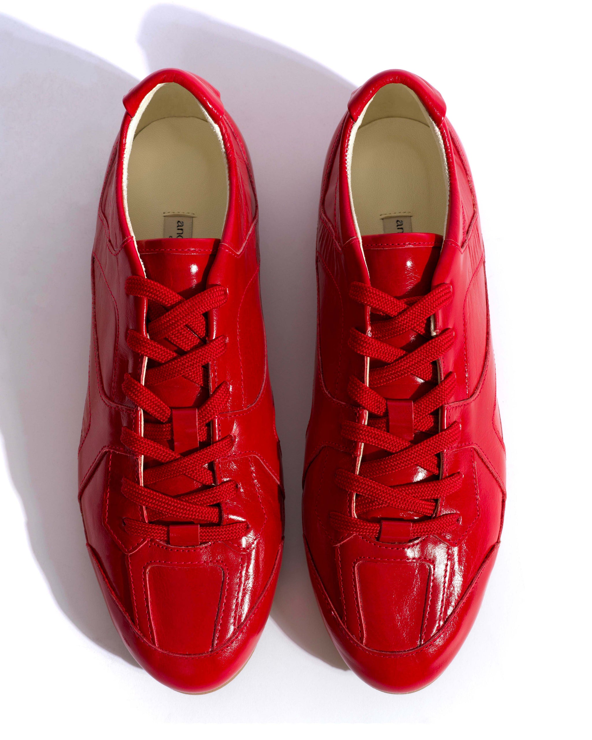 Sneakerina Crinkled polished goat Scarlet - Anonymous Copenhagen Sneakers
