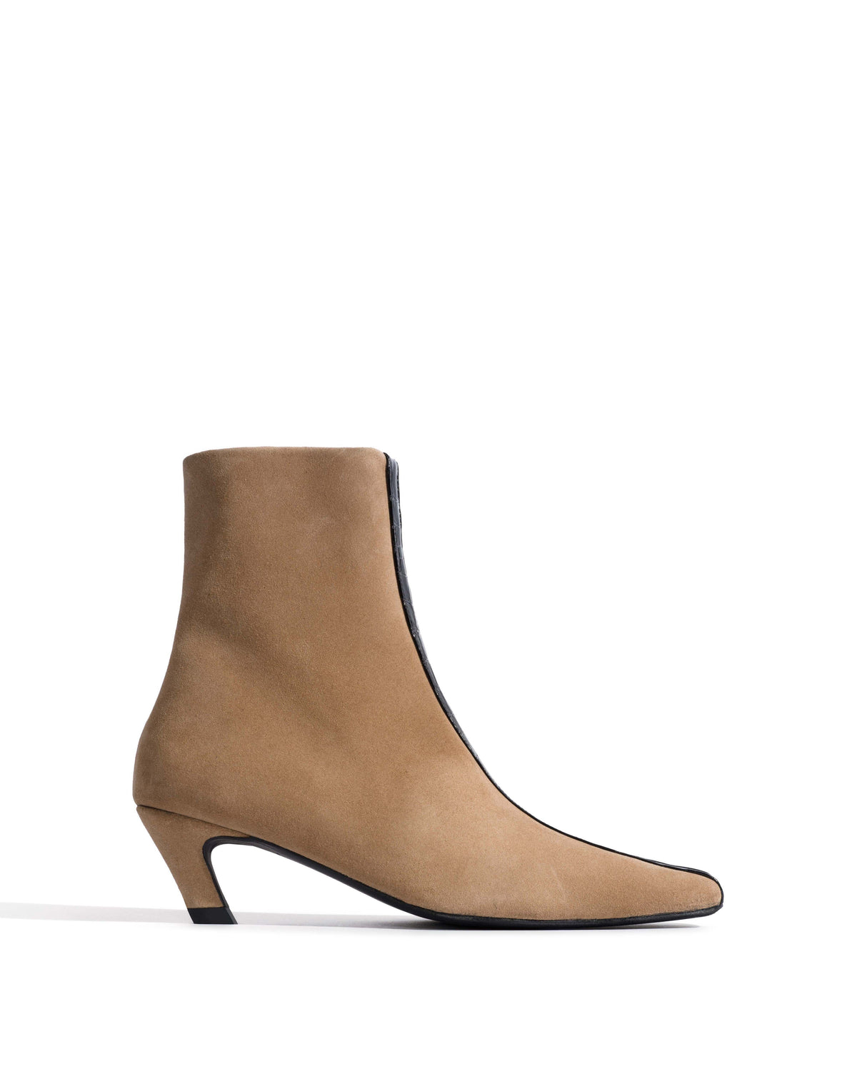 Leyla Calf suede & polished croco calf Scirocco & black