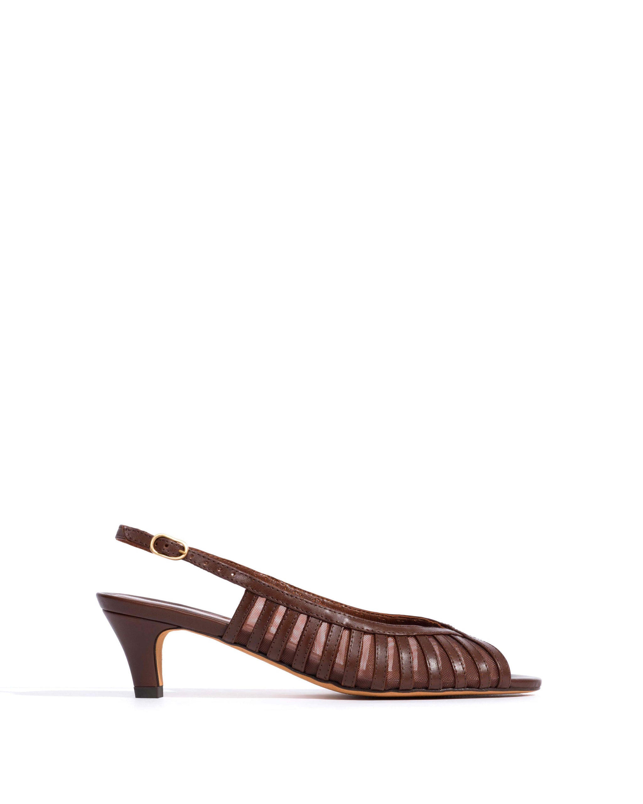 Carminho 40 mesh Shiny lamb & mesh Chocolate - Anonymous Copenhagen Heels