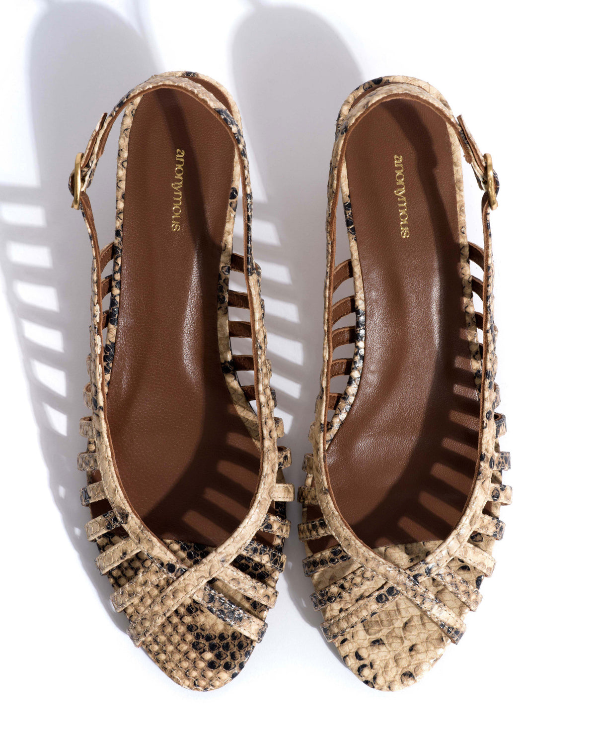 Carminho 40 stiletto Snake calf Natural sand