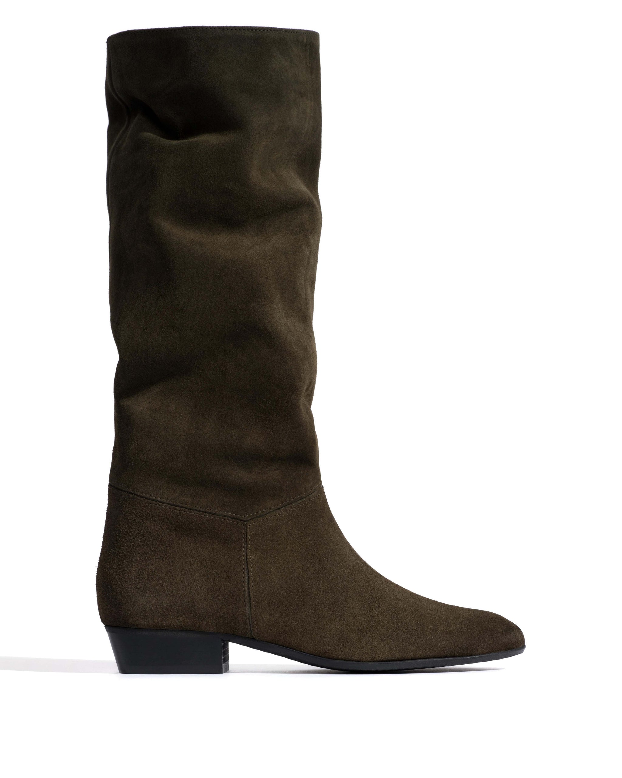 Jasmina 20 Calf suede & sleek leather Moss green