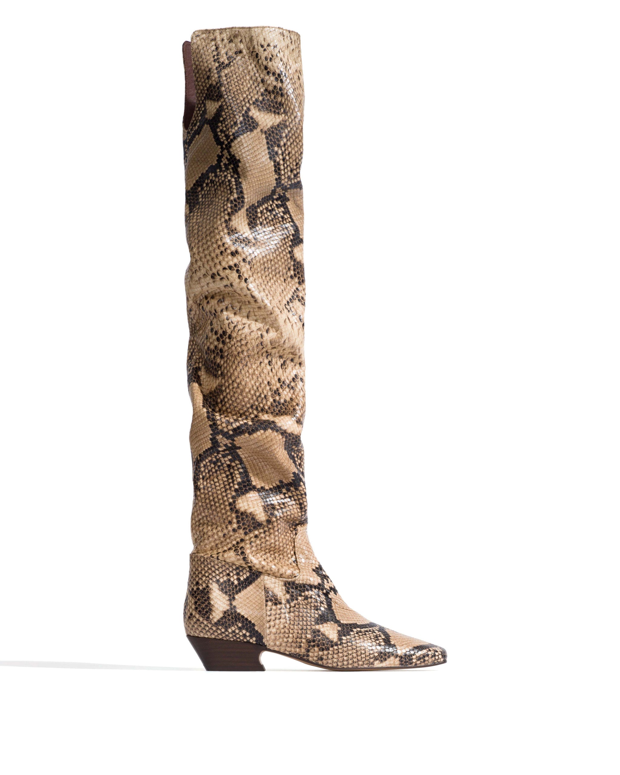 Gail Snake calf Natural sand