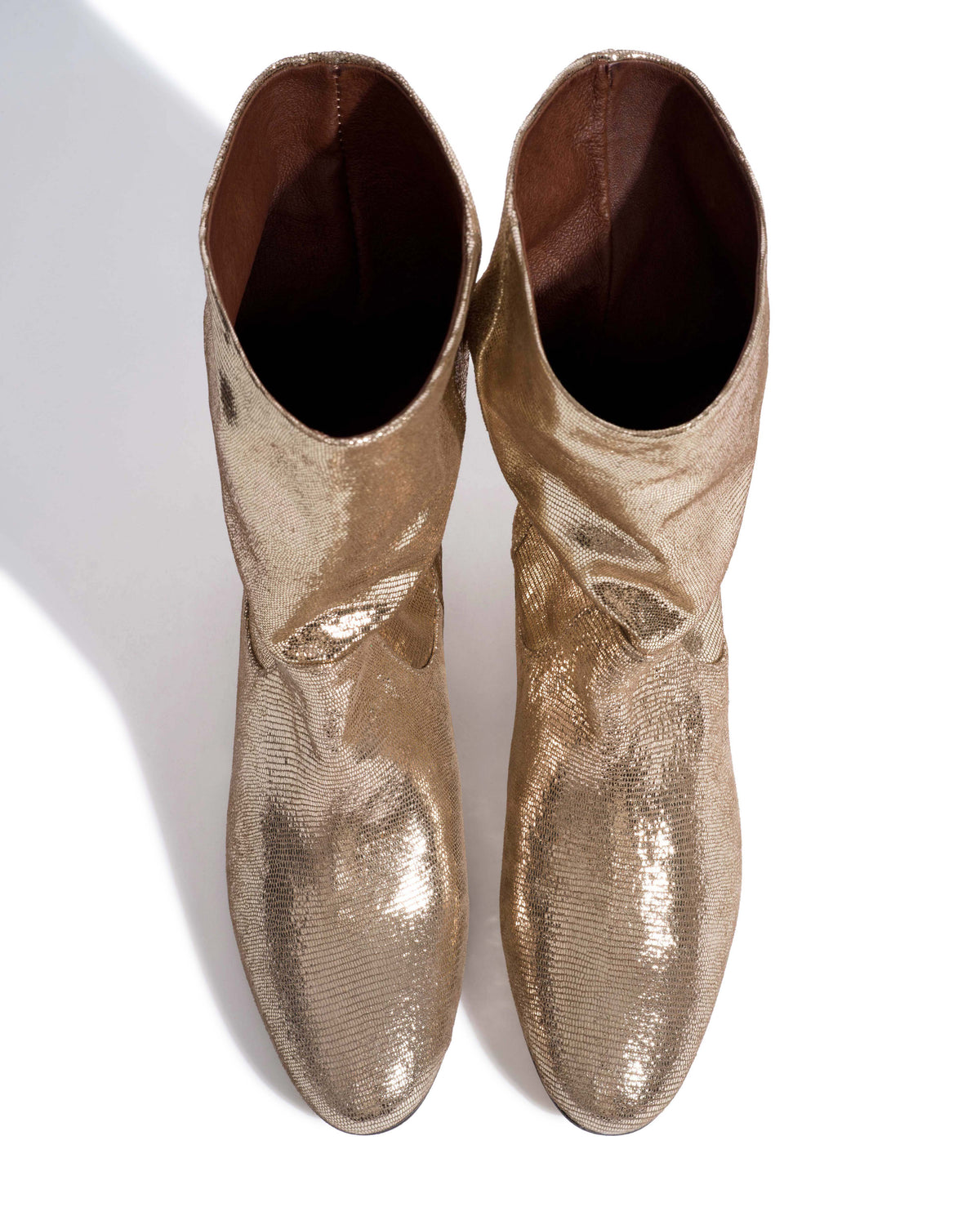 Cacha 25 Lizard metallic goat Vintage champagne