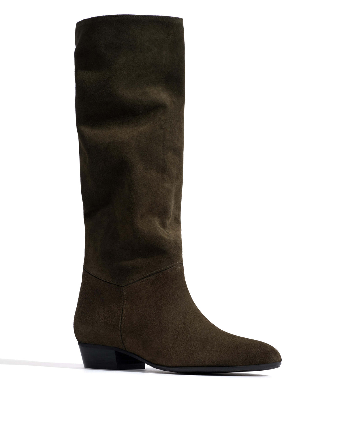 Jasmina 20 Calf suede & sleek leather Moss green