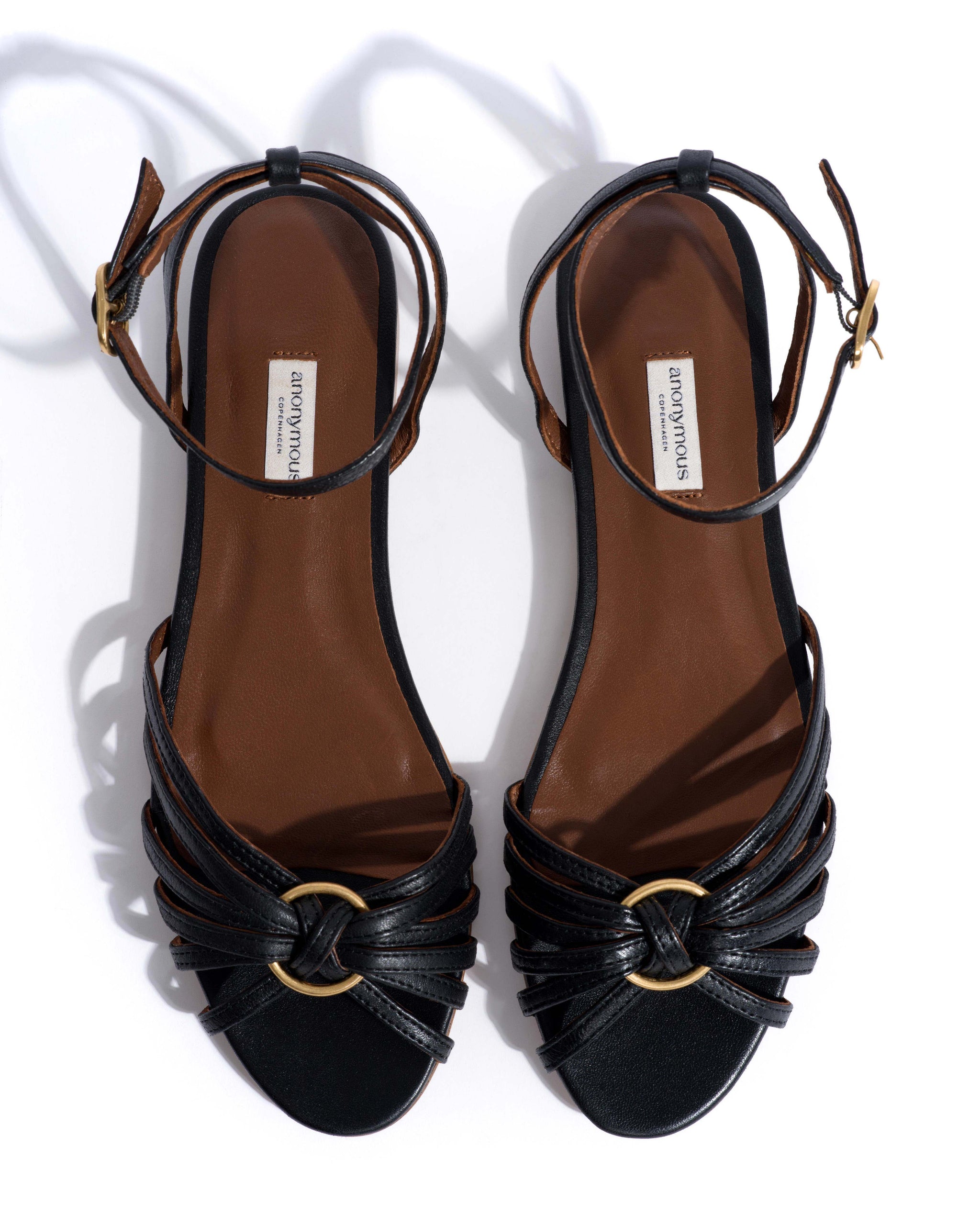 Lopes 10 Shiny lamb Black - Anonymous Copenhagen Flat sandals
