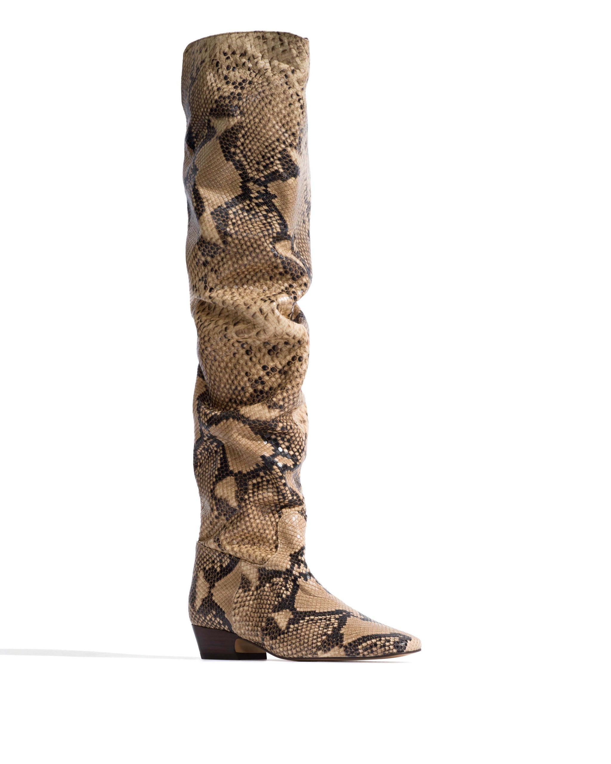 Gail Snake calf Natural sand
