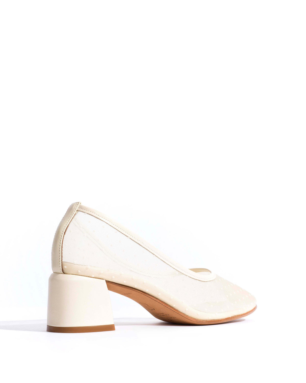Sacha 40 mesh Shiny lamb & dot velvet mesh White sand