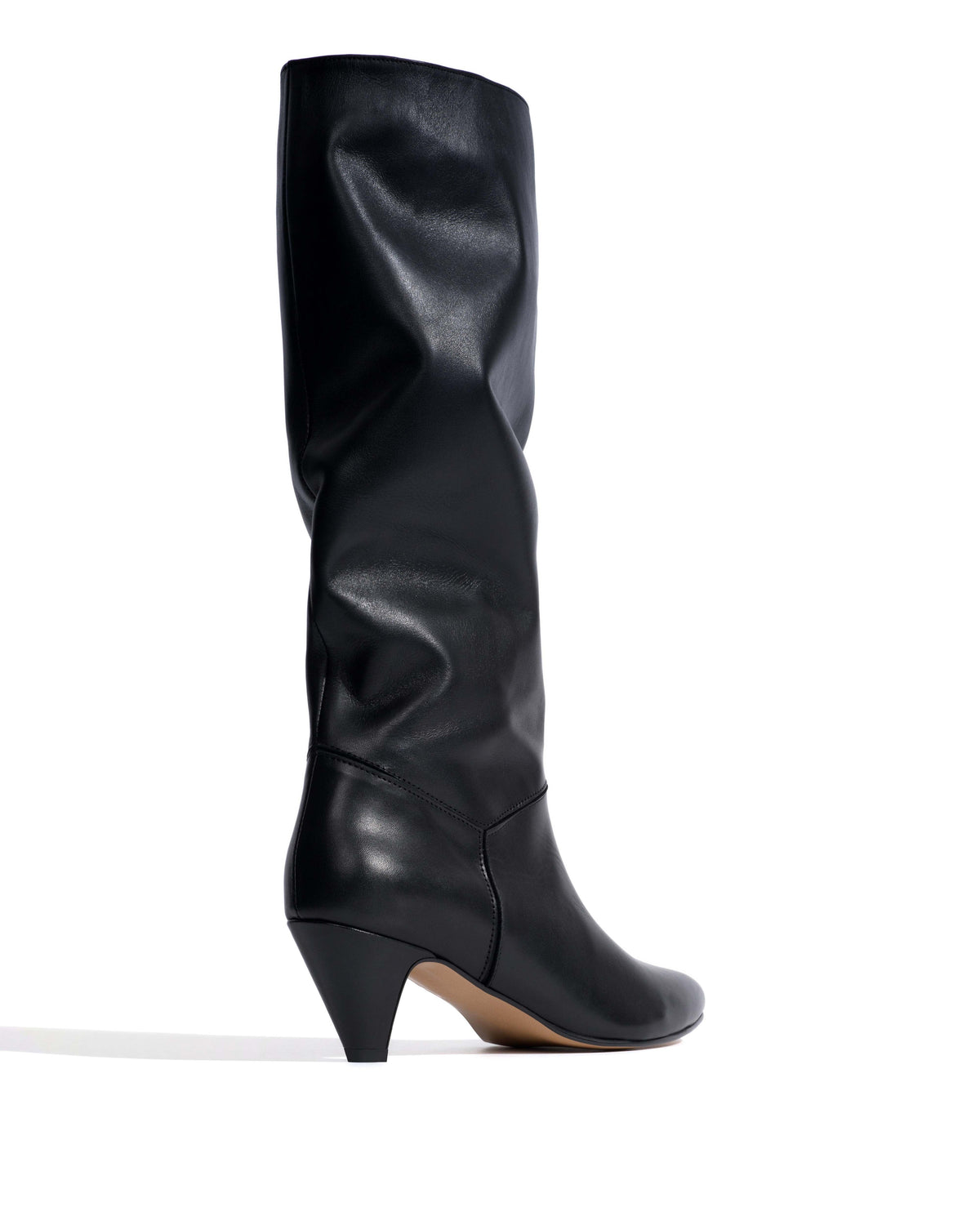 Jasmina 50 stiletto Soft calf & suede leather Black