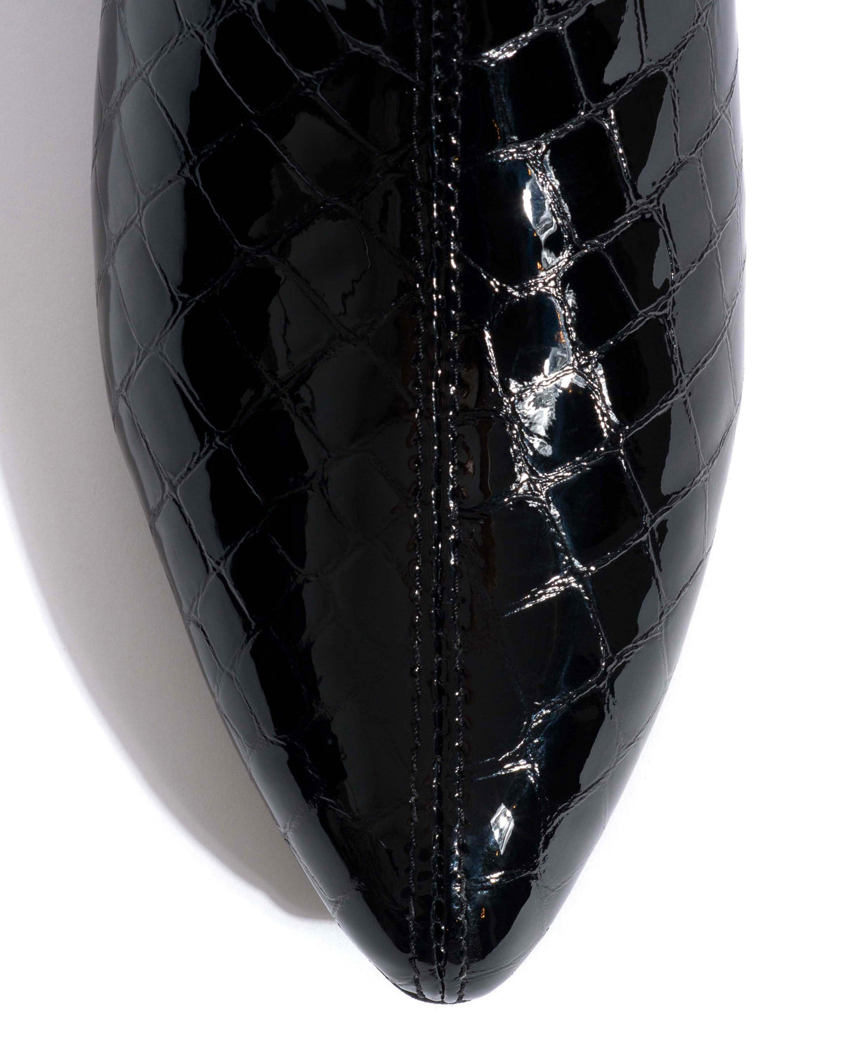 Rita Polished croco calf Black